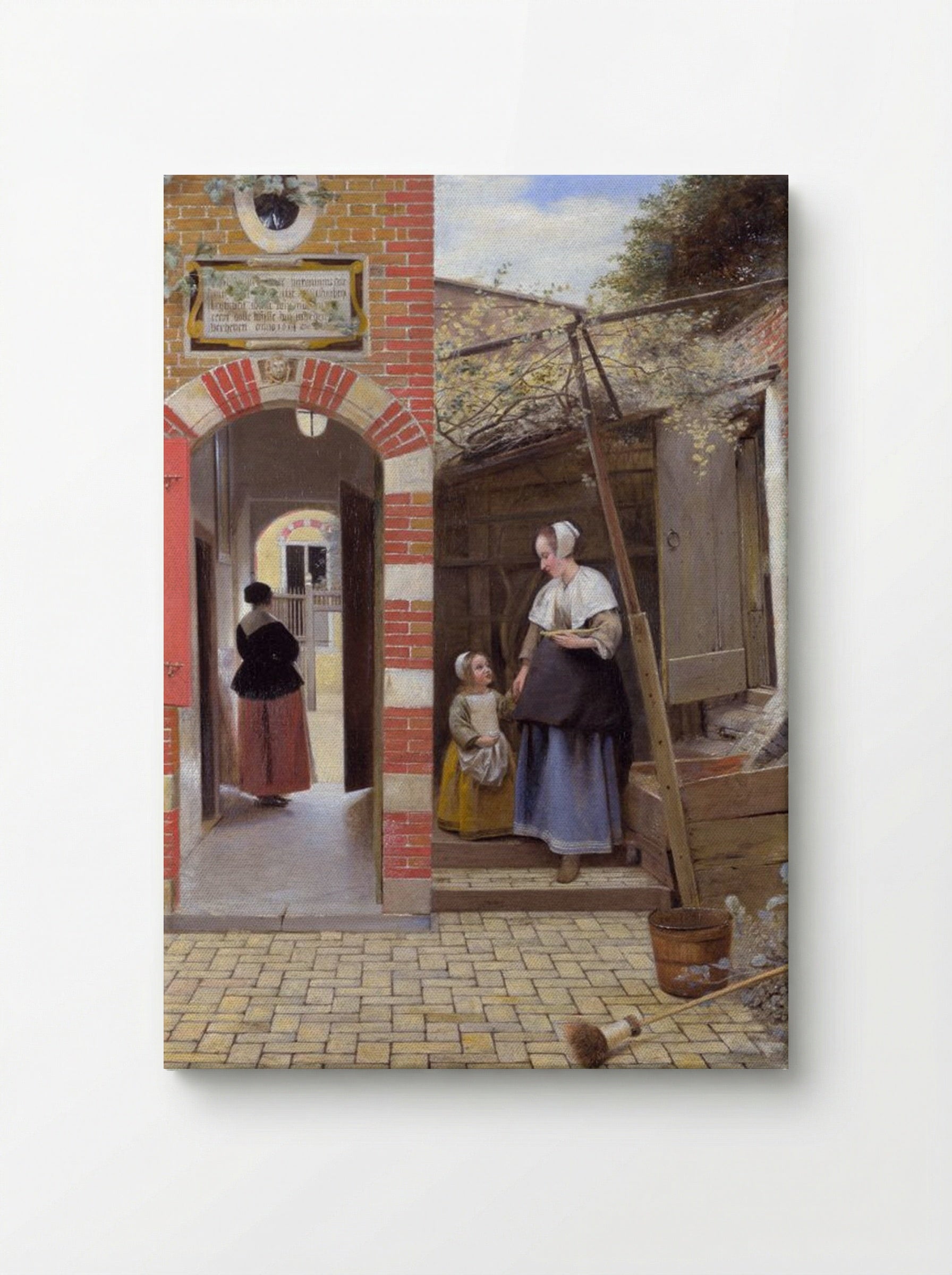 The Courtyard of a House in Delft - Pieter de Hooch - Canvas