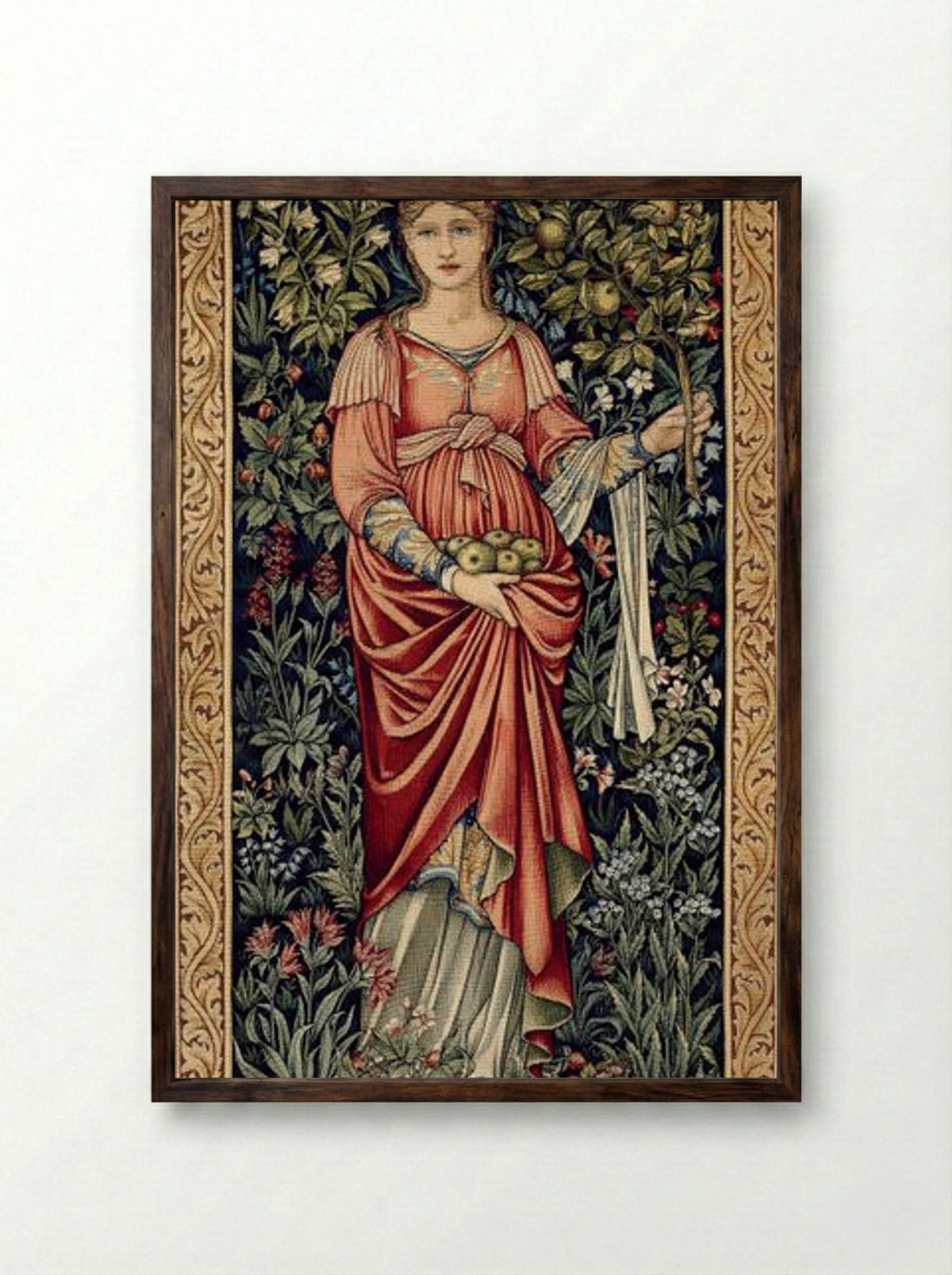 Pomona - Edward Burne-Jones - Framed Print Dark Wood