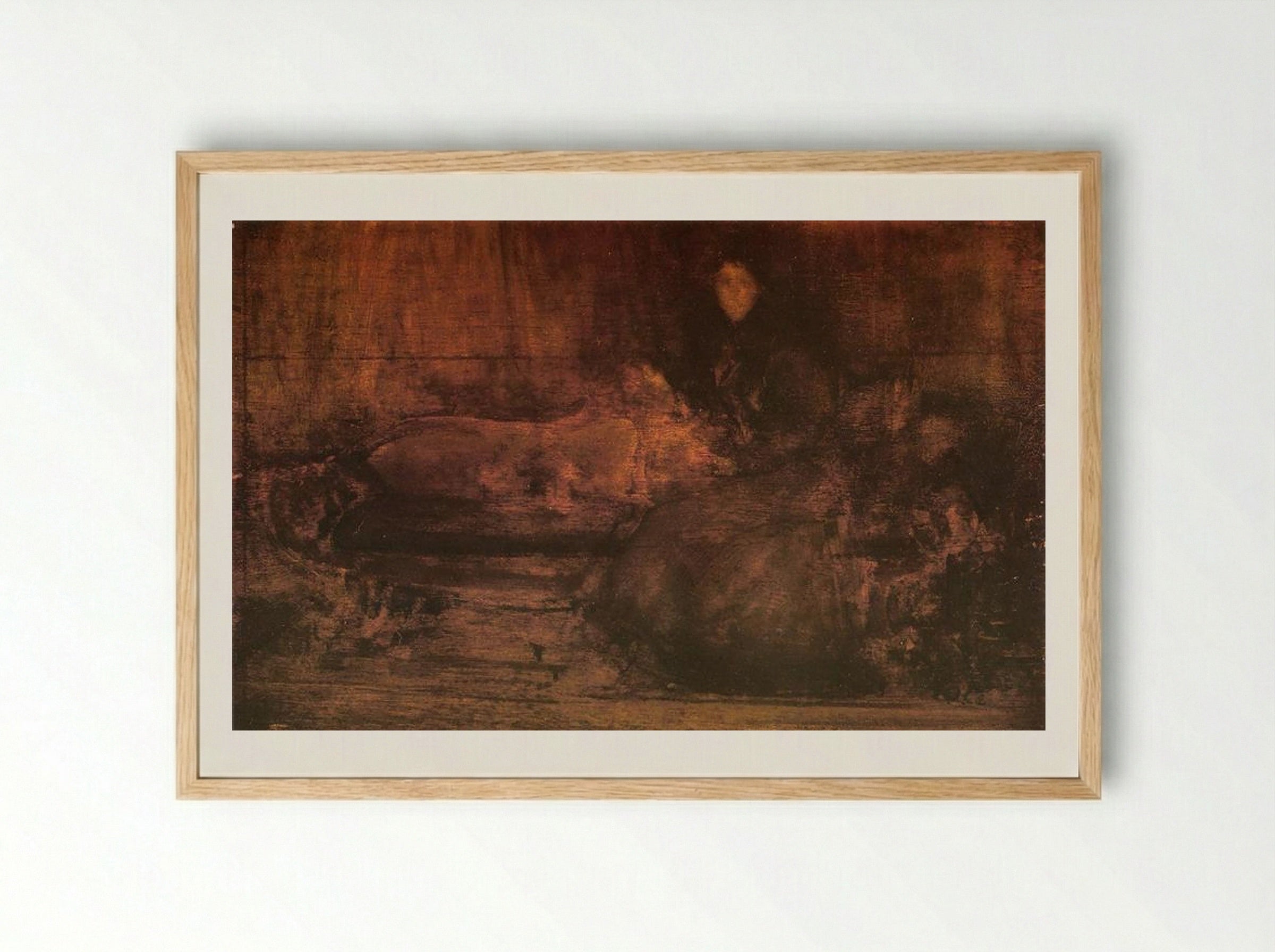 Brown and Gold: Portrait of Lady Eden - James McNeill Whistler - Framed Print Wood