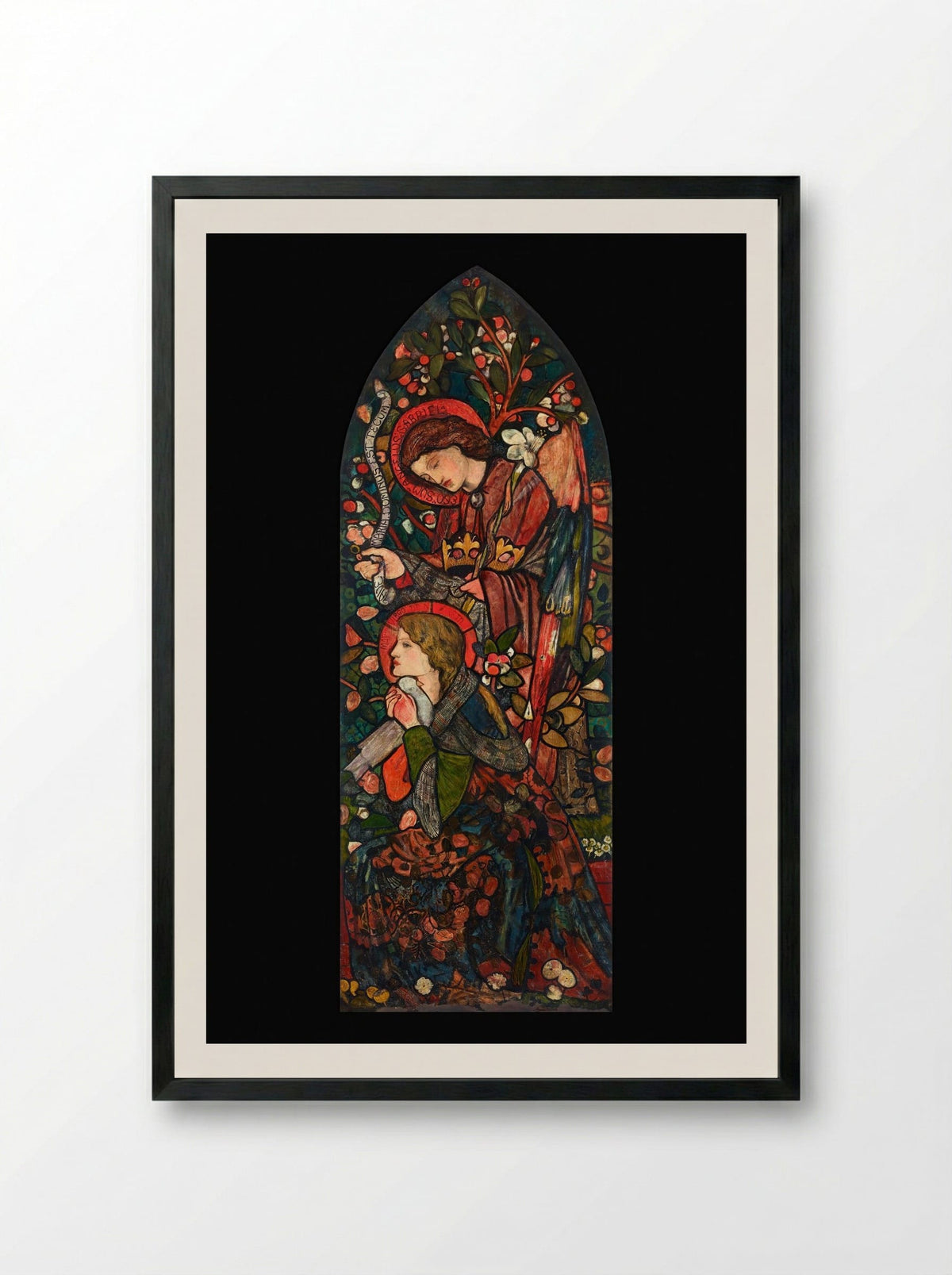 The Annunciation - Sir Edward Burne-Jones - Framed Print Black