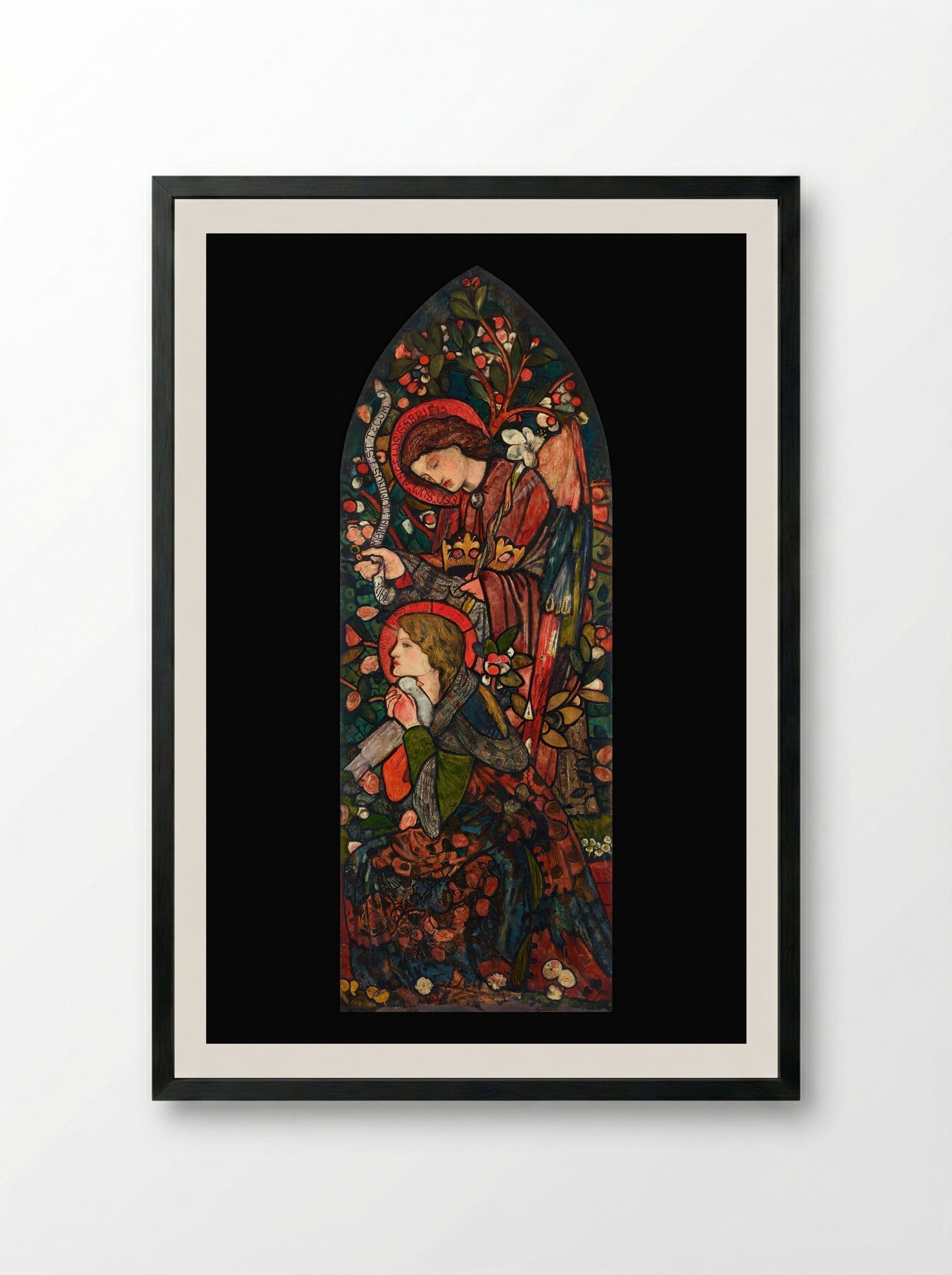 The Annunciation - Sir Edward Burne-Jones - Framed Print Black