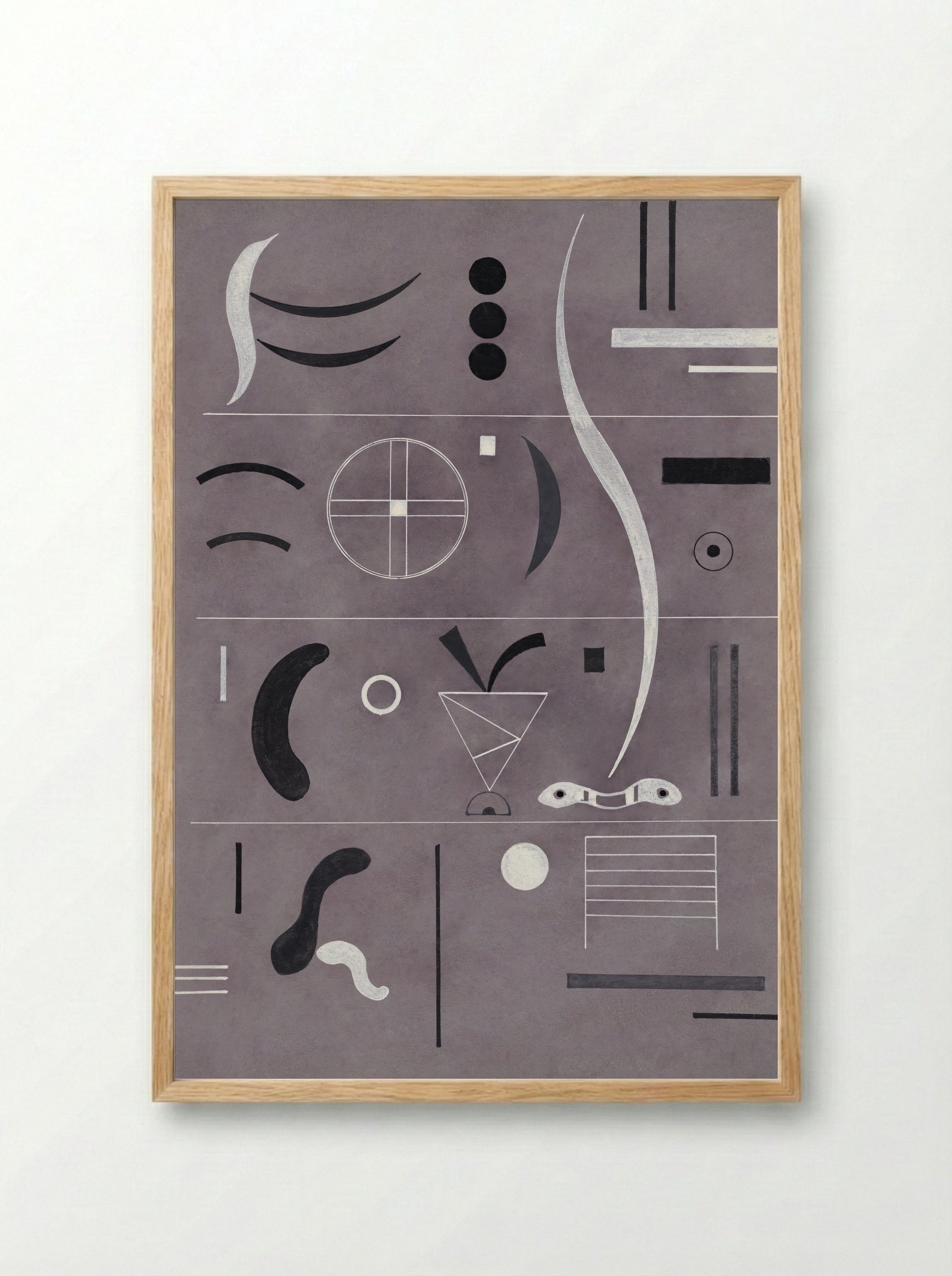 Four Parts - Wassily Kandinsky - Framed Print Wood