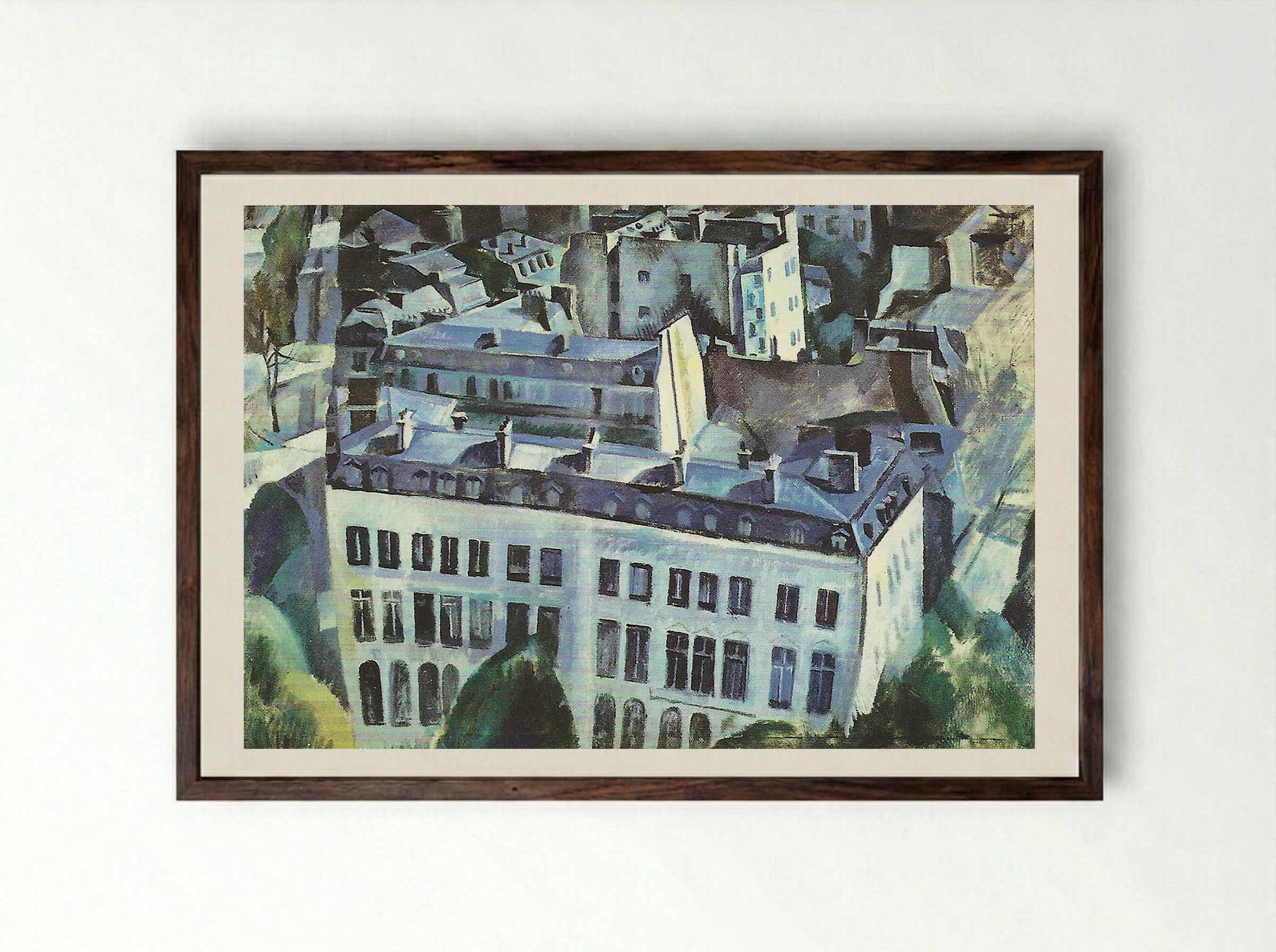 Study for The City - Robert Delaunay - Framed Print Dark Wood