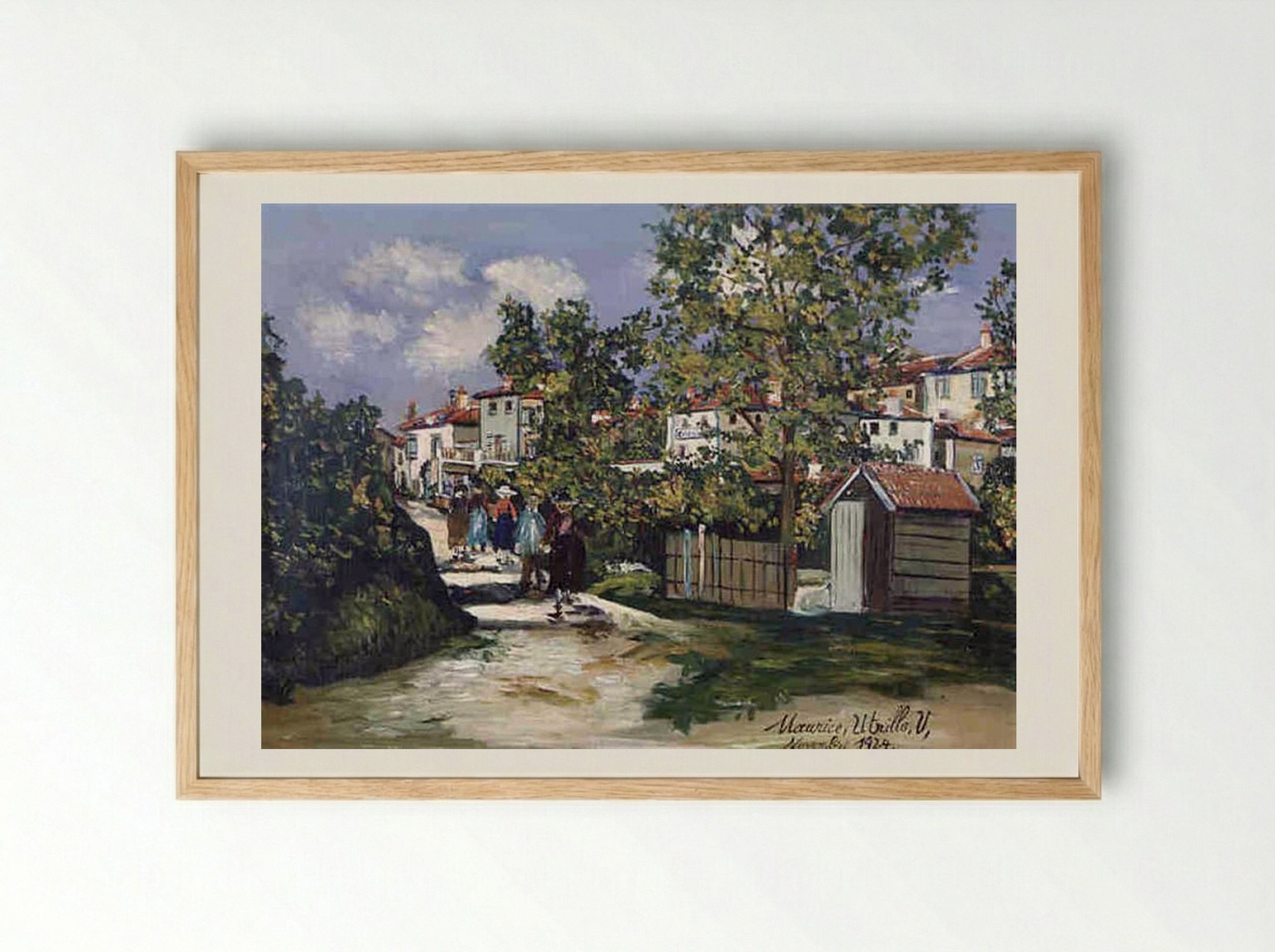 Landscape in Saint-Bernard - Maurice Utrillo - Framed Print Wood