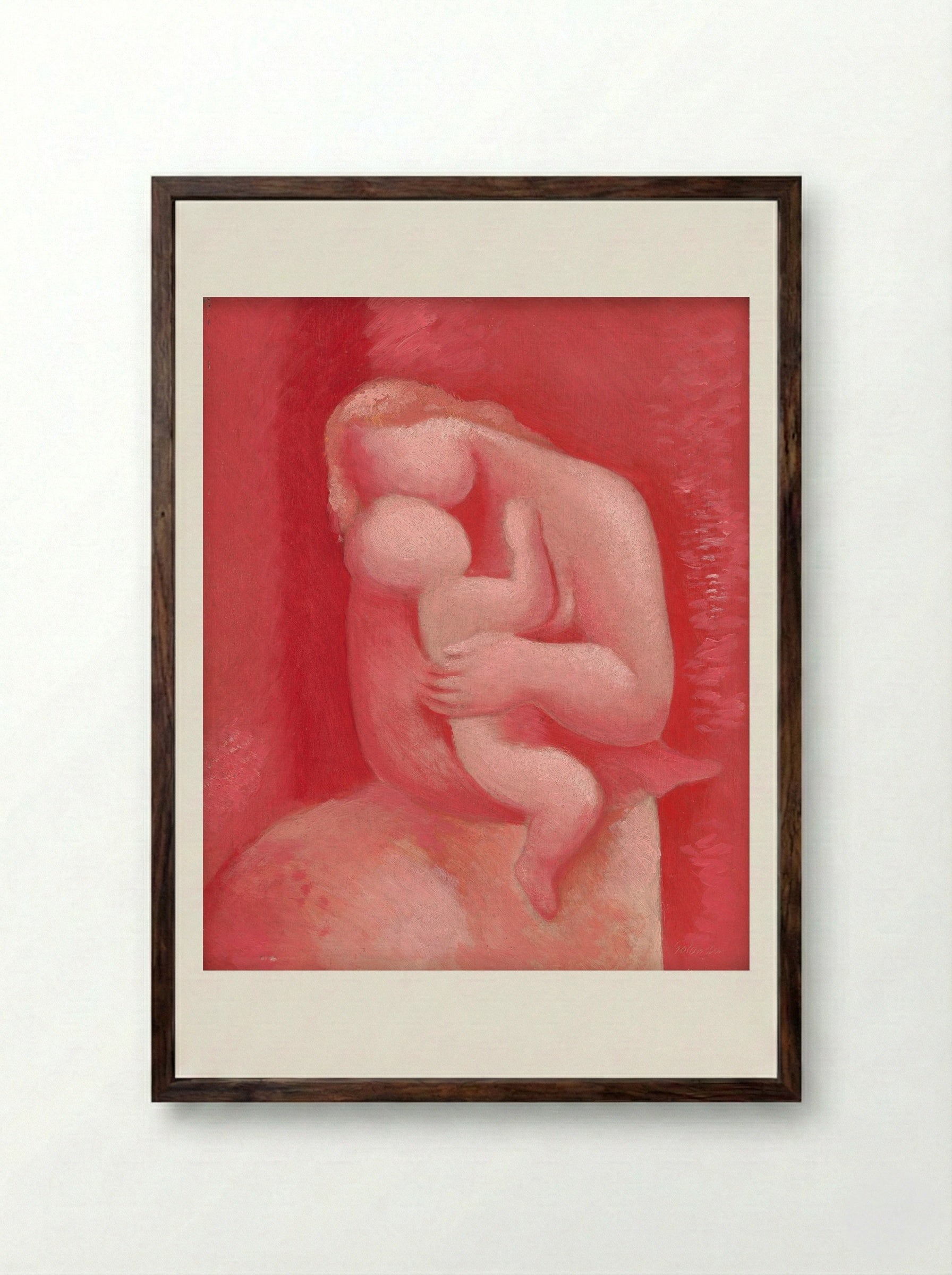 Motherhood - Mikuláš Galanda - Framed Print Dark Wood