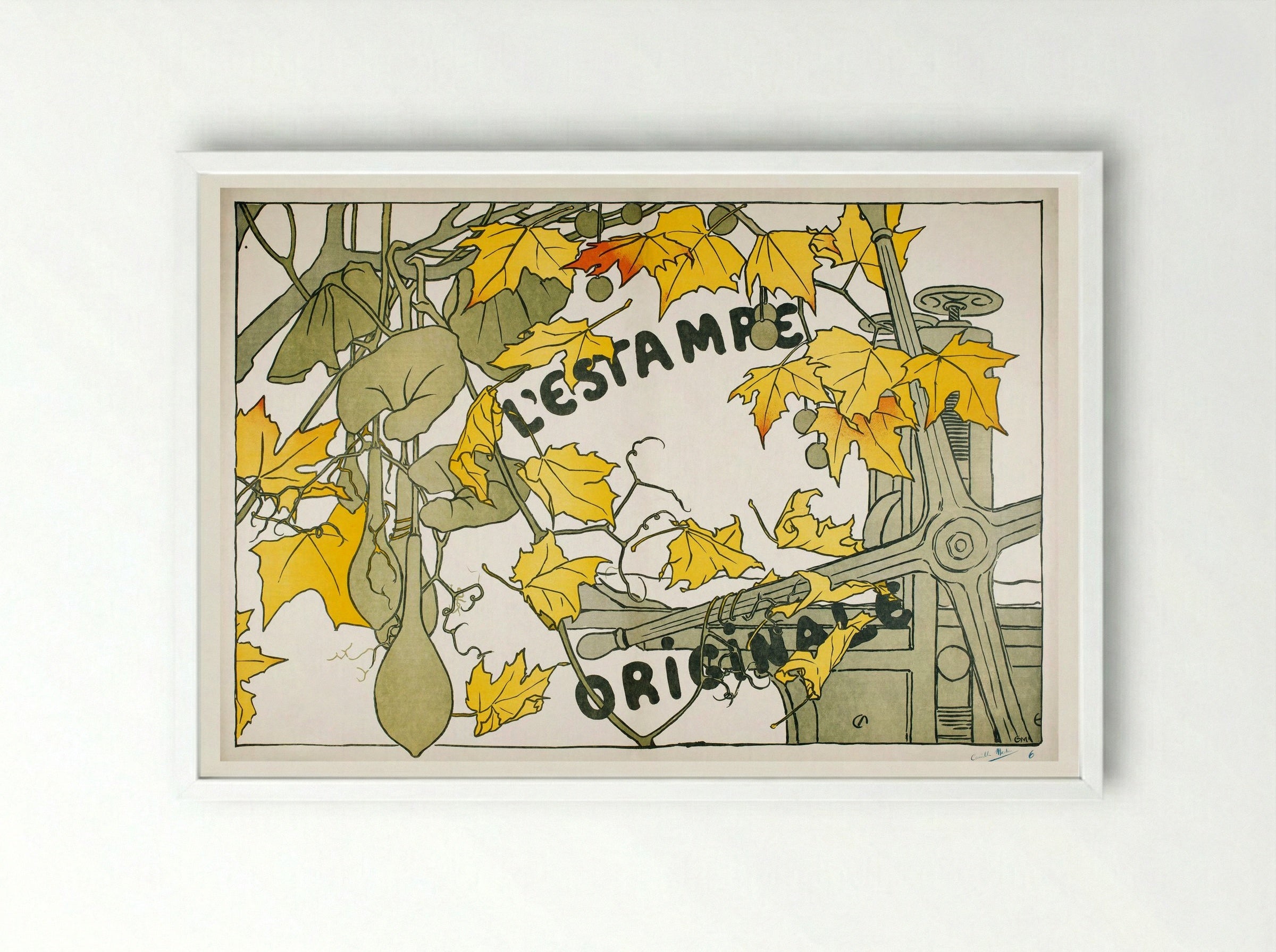 Cover for the Second Year of L'Estampe Originale - Camille Martin - Framed Print White