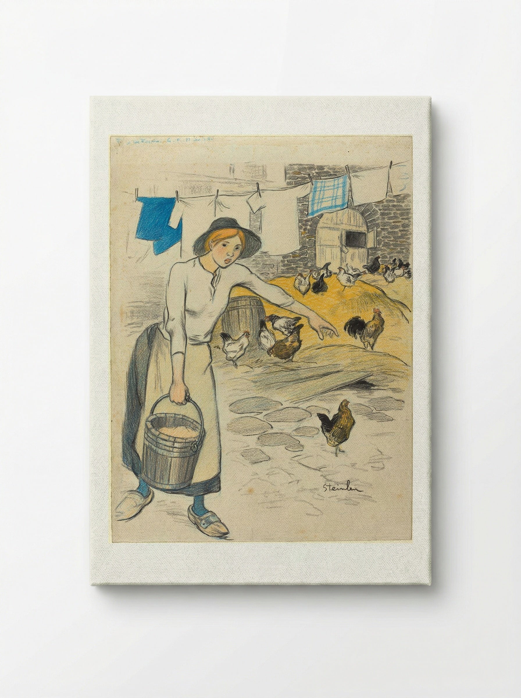 Fille de Ferme - Théophile Alexandre Steinlen - Canvas