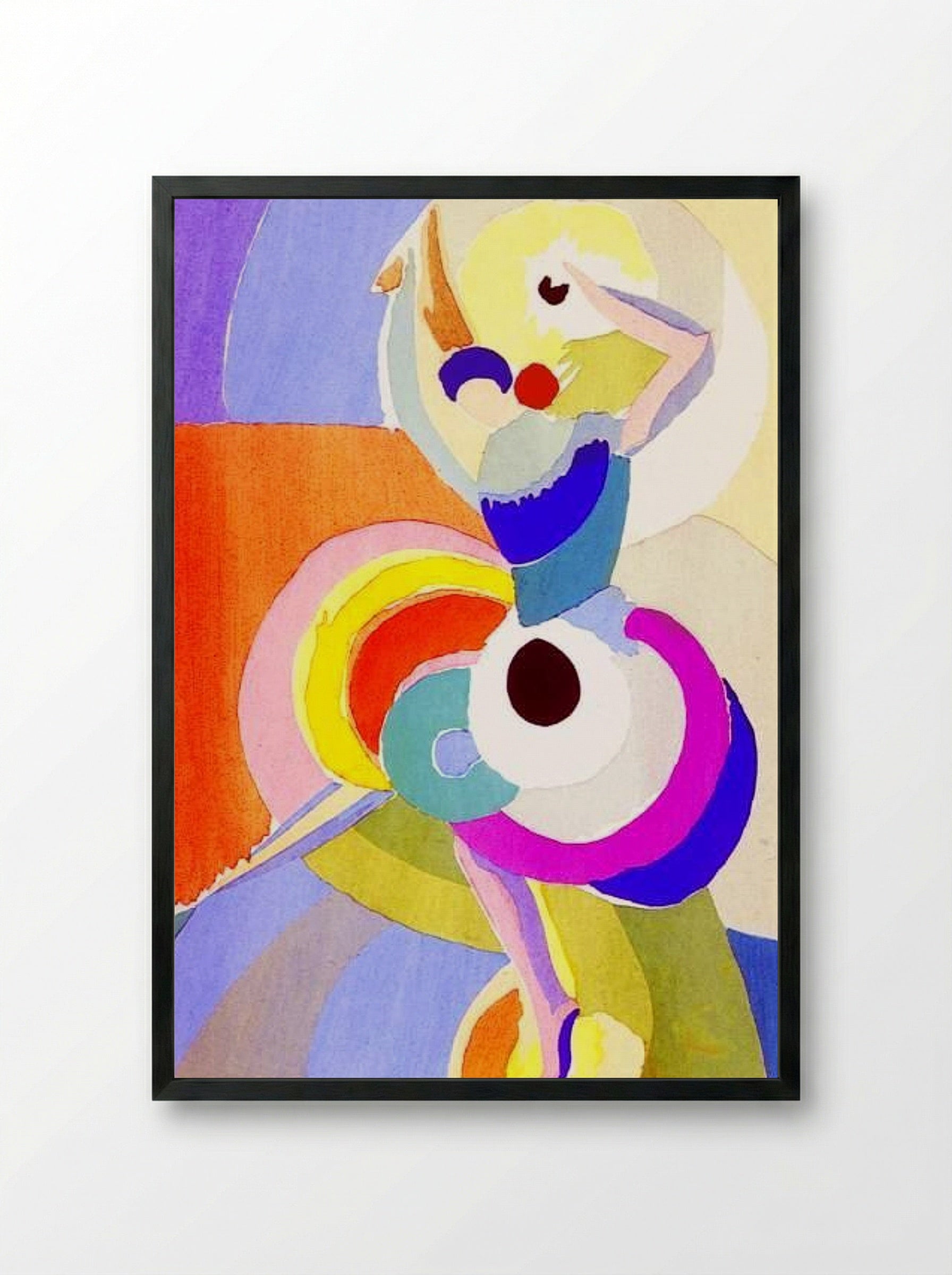 Flamenco Dancer (Abstracted Figure Study) - Fine Art Print - Framed Print Black