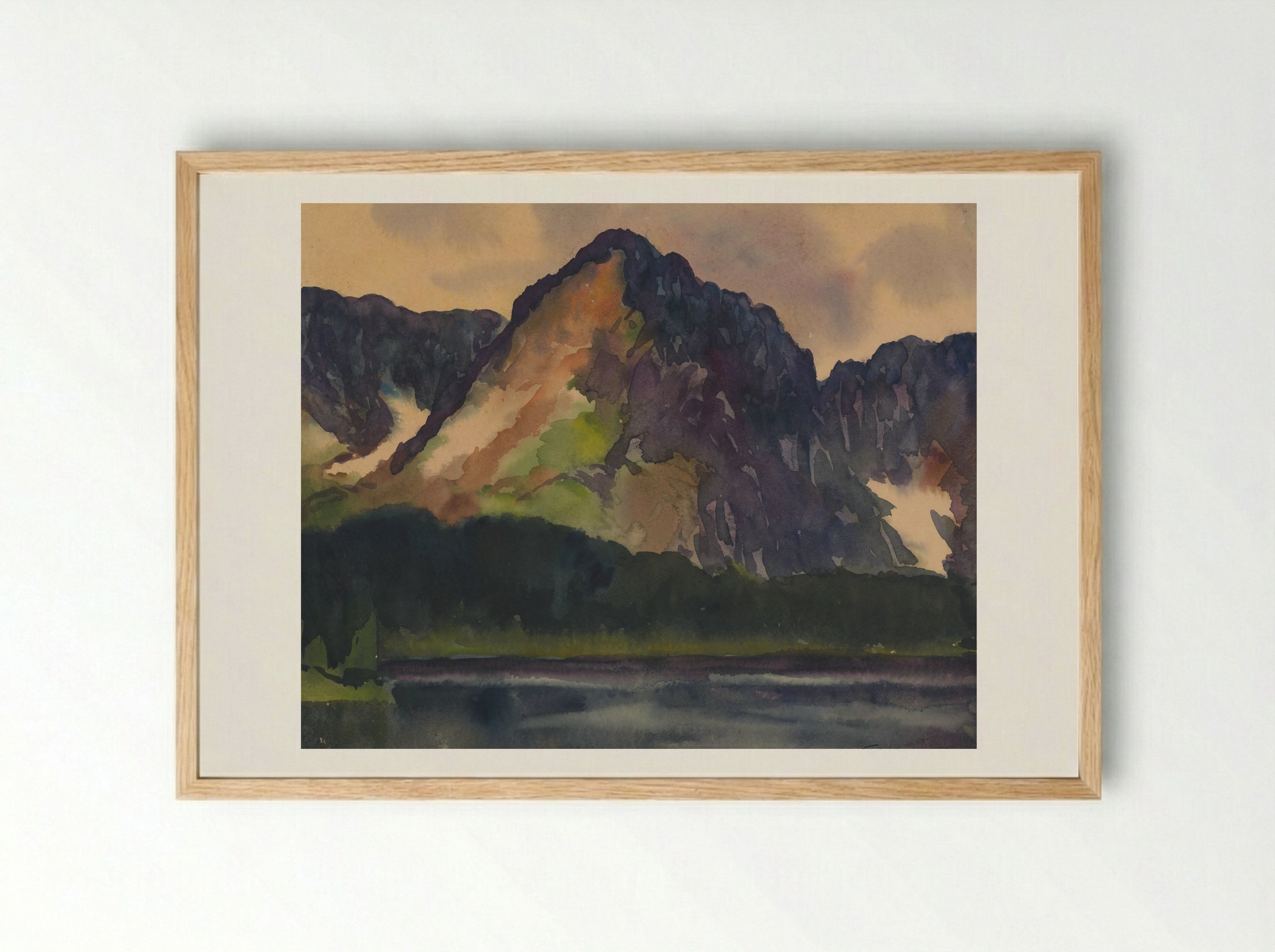 Rocky Hills Above River - Zolo Palugyay - Framed Print Wood