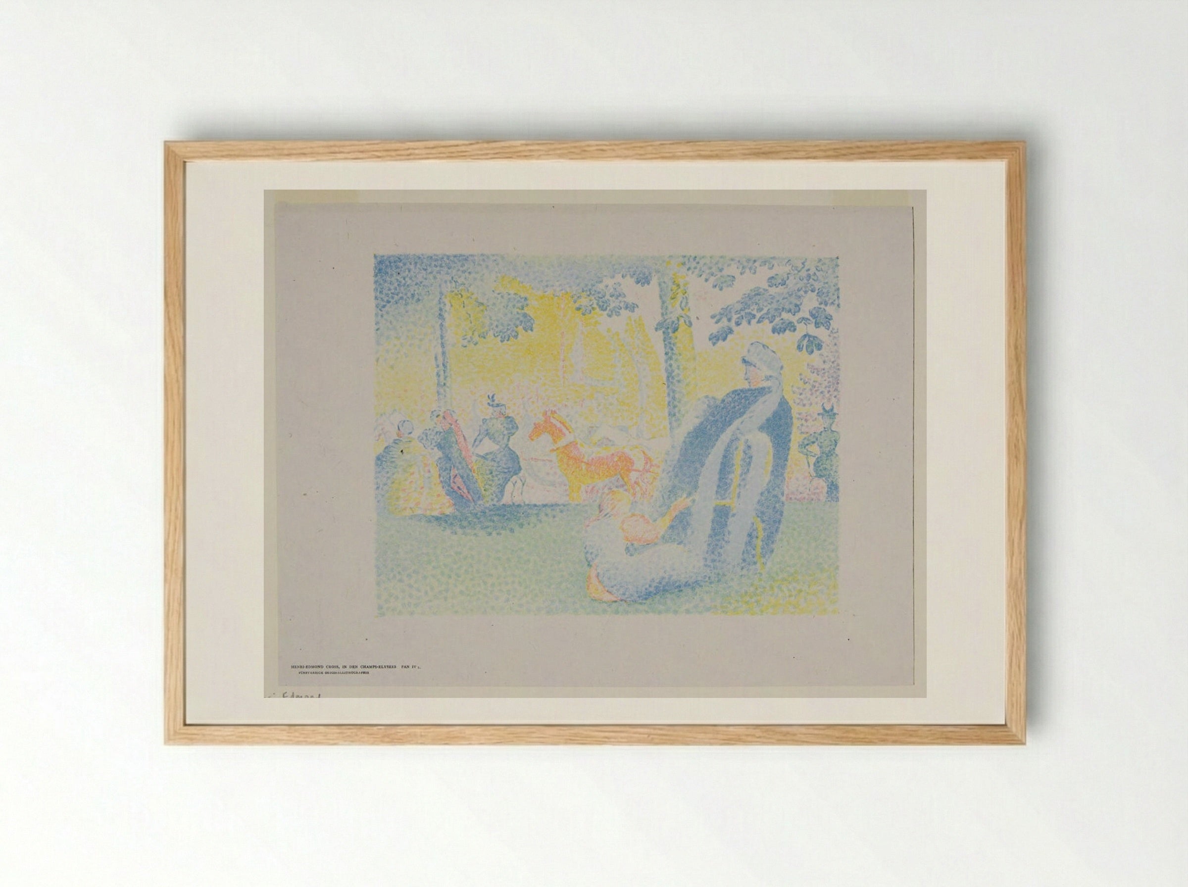 Champs Elysées - Henri-Edmond Cross - Framed Print Wood