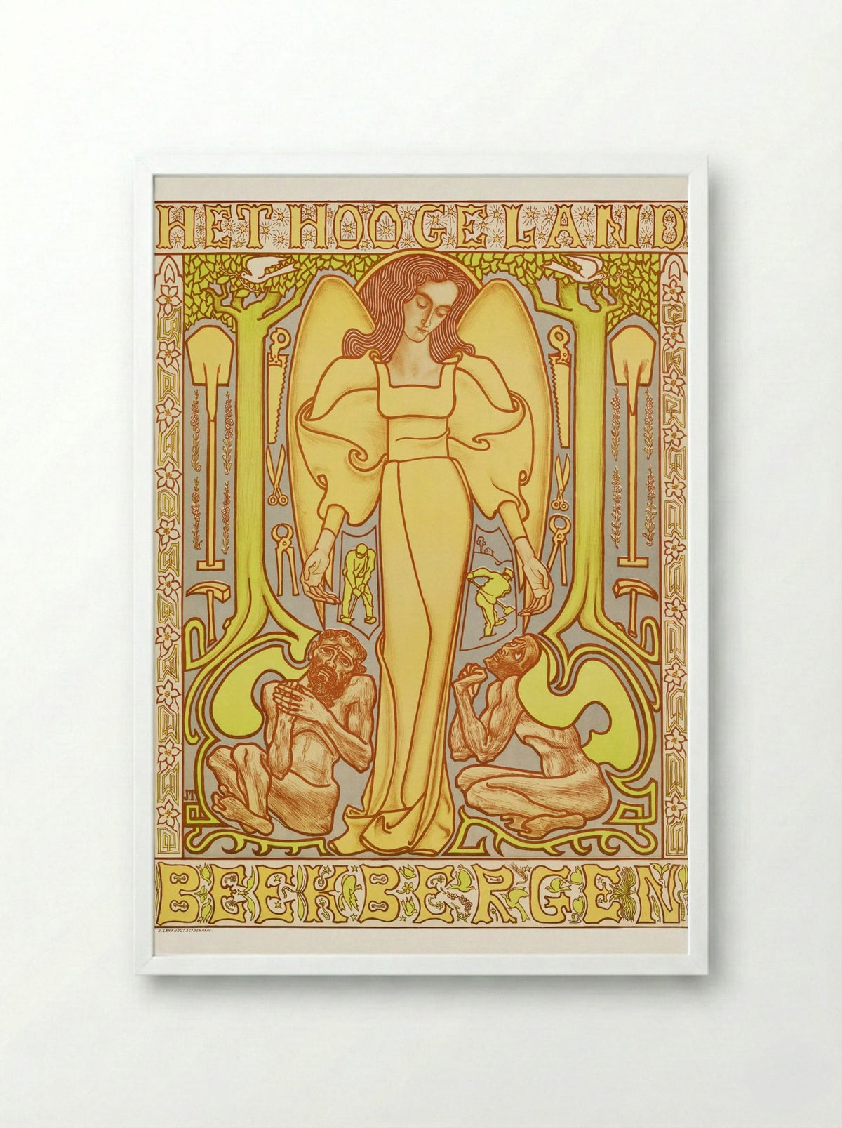 The Hoogeland, Beekbergen - Jan Toorop - Framed Print White