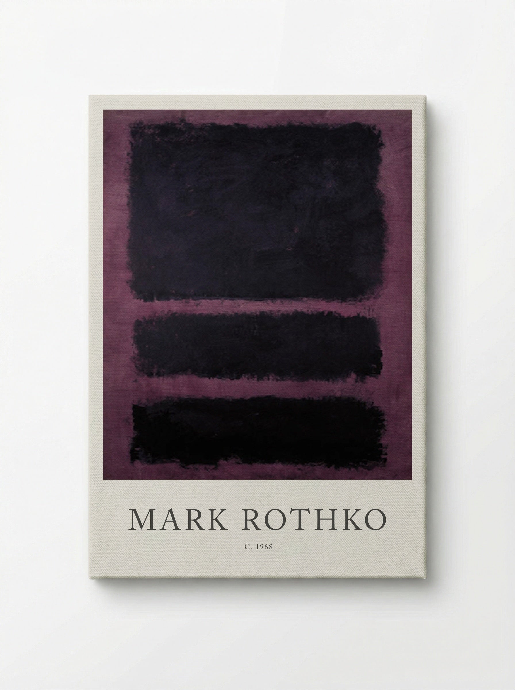Untitled (Three Black Rectangles on Purple) - Mark Rothko - Canvas