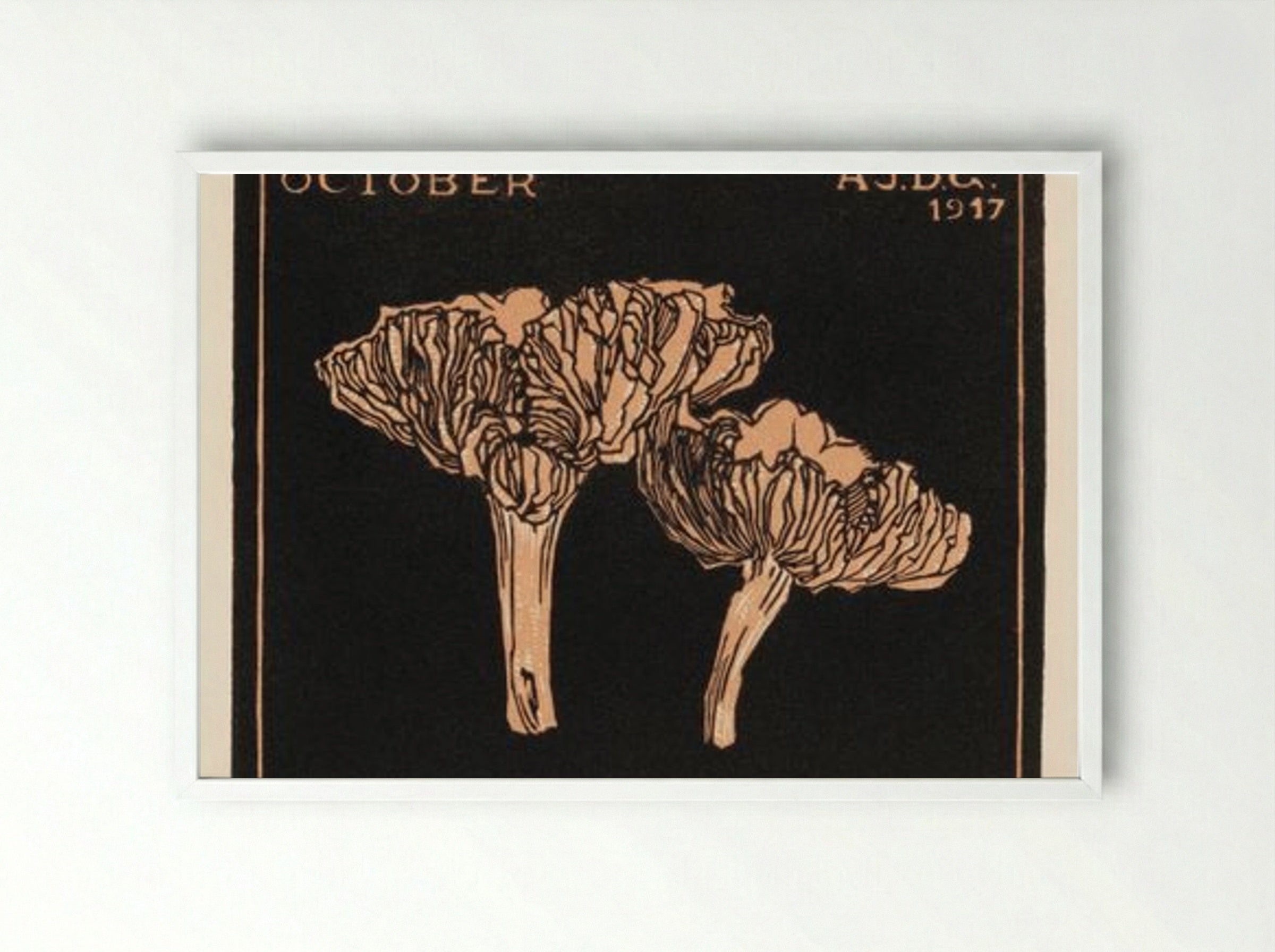 October - Julie de Graag - Framed Print White