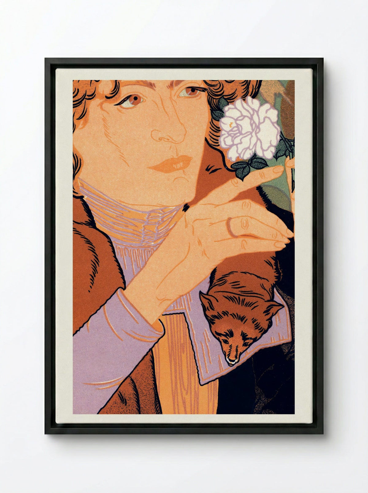 Affiche pour le Salon des Cent, 5e Exposition d'Art - Georges de Feure - Framed Canvas Black