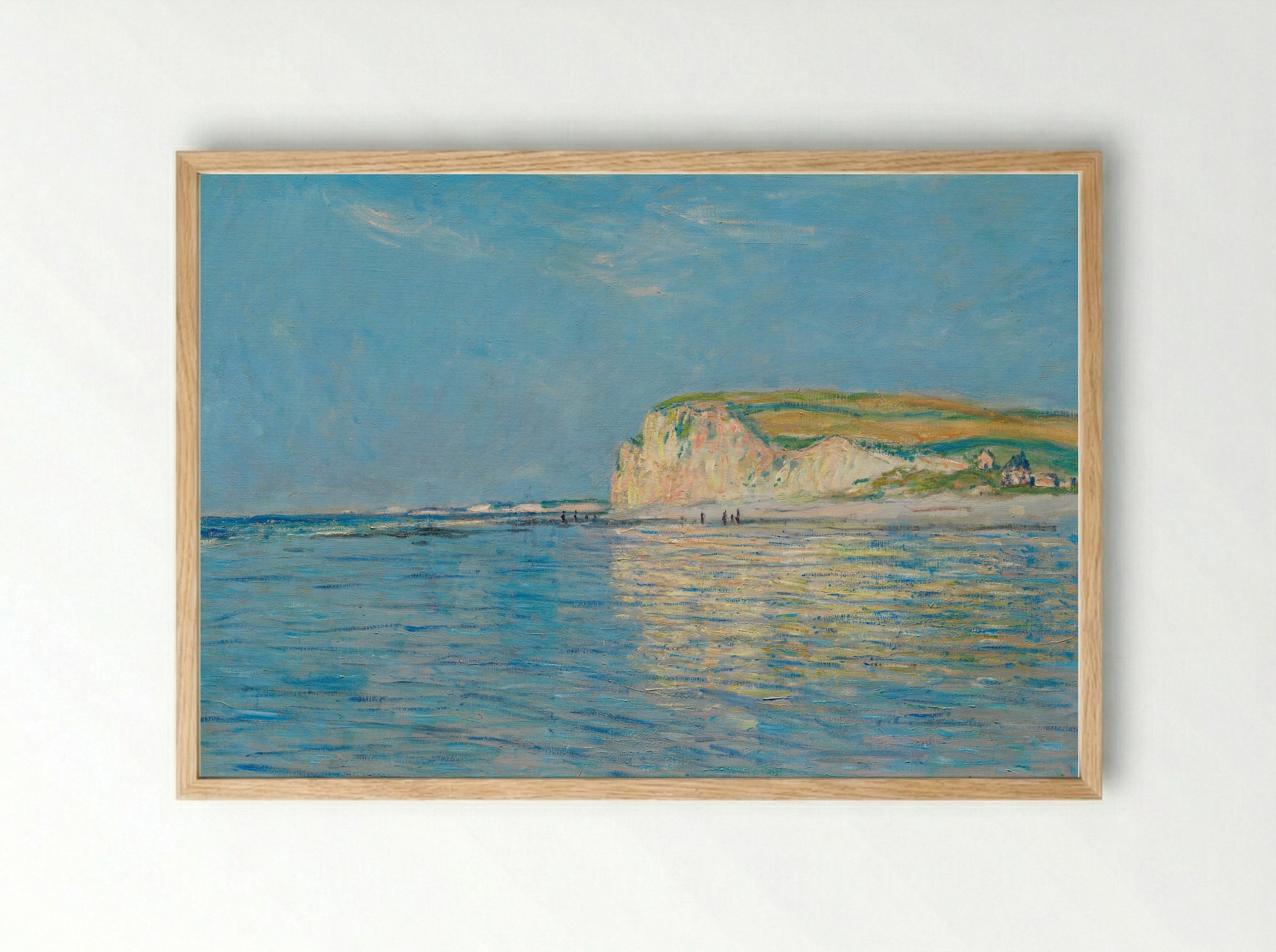 Low Tide at Pourville, near Dieppe - Claude Monet - Framed Print Wood