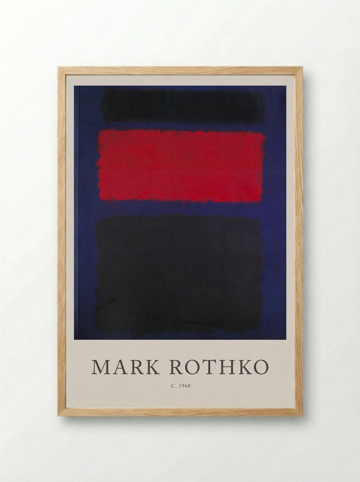 Untitled (Black, Red, and Blue) - Mark Rothko - Framed Print Wood