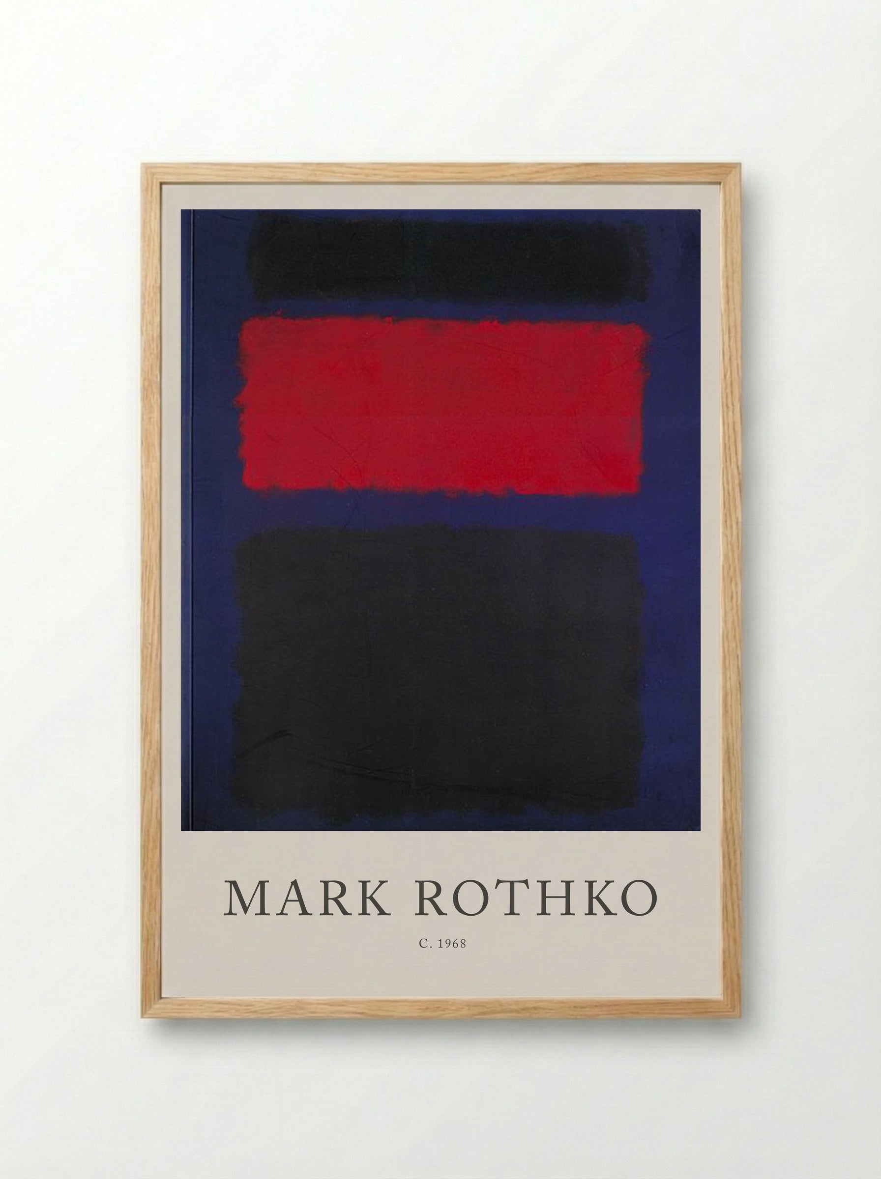 Untitled (Black, Red, and Blue) - Mark Rothko - Framed Print Wood