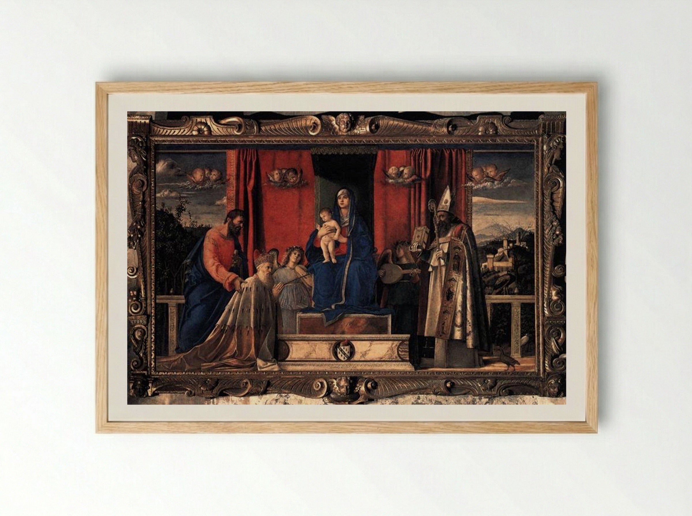 Barbarigo Altarpiece - Giovanni Bellini - Framed Print Wood