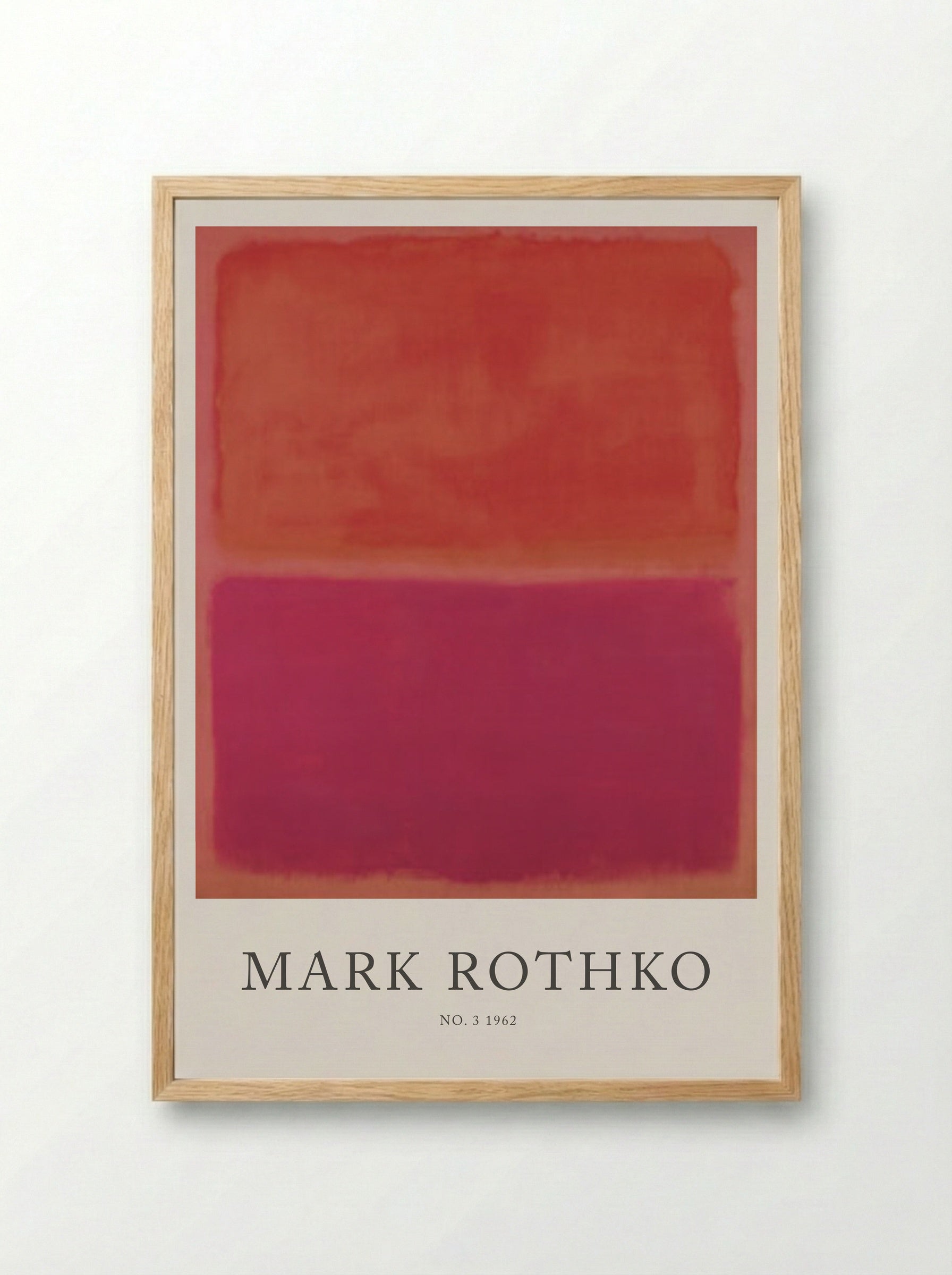 No. 3, 1962 - Mark Rothko - Framed Print Wood
