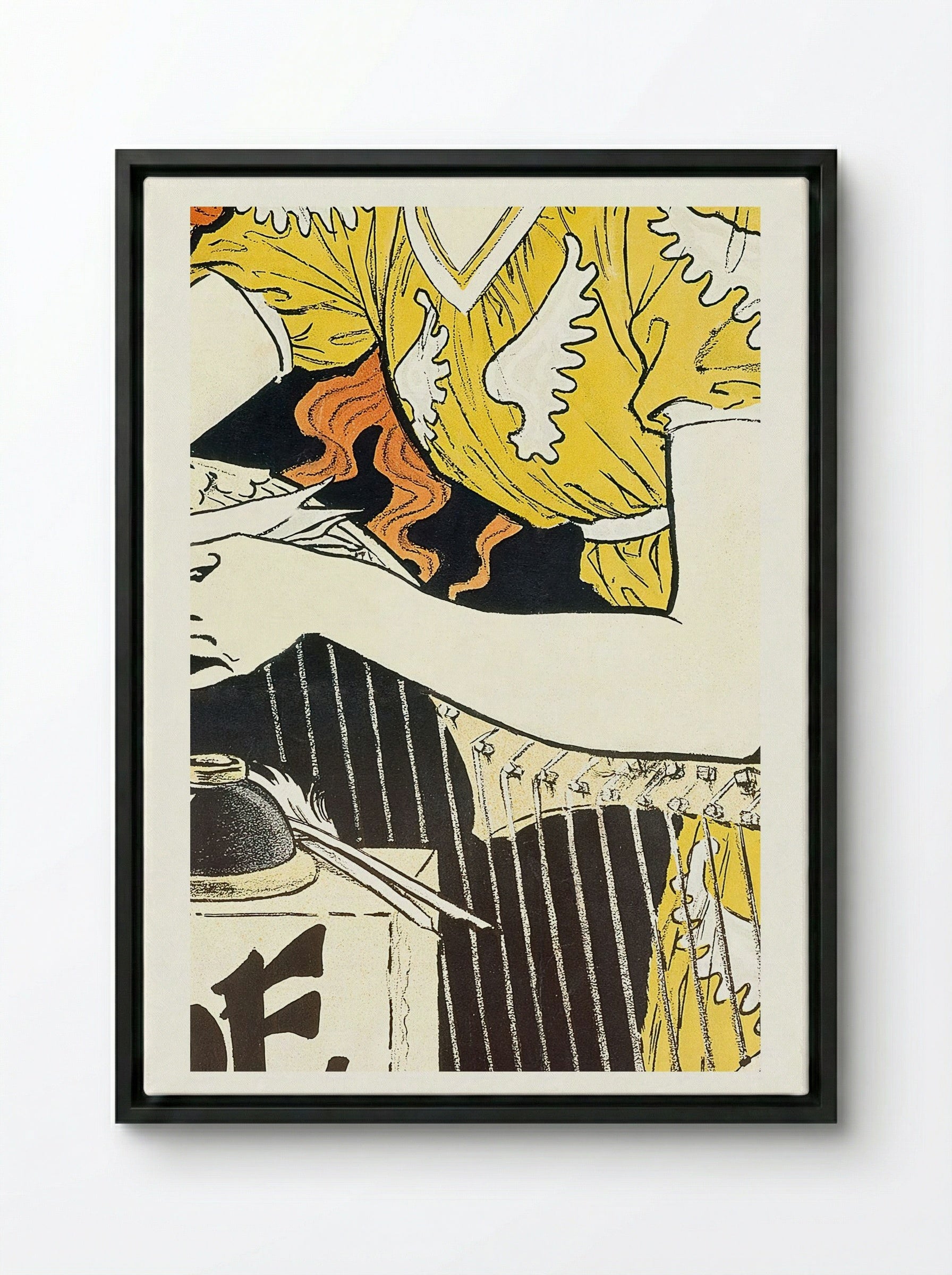 Encre L. Marquet - Eugène Grasset - Framed Canvas Black