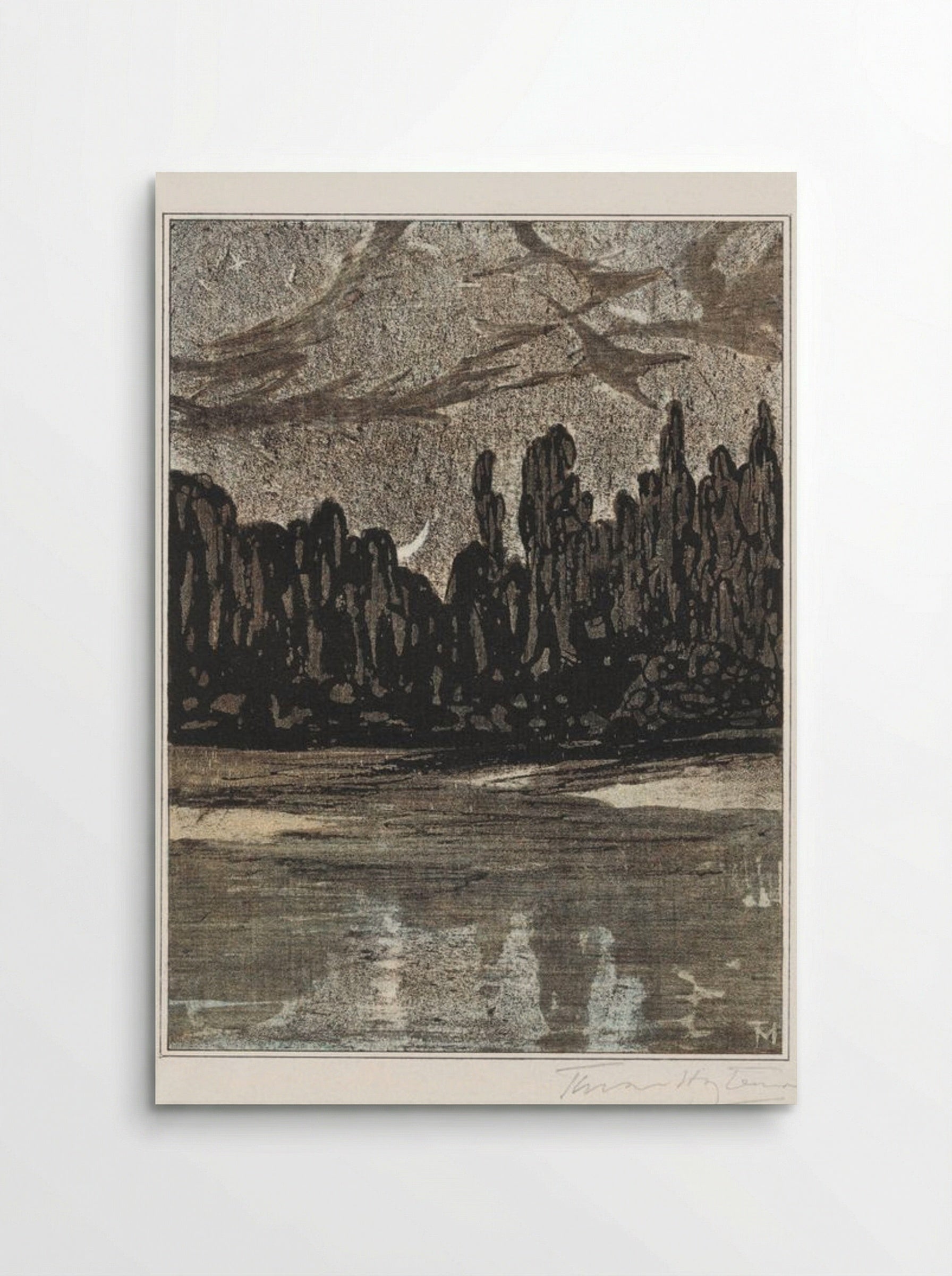 Nocturnal Landscape with Migratory Birds - Theo van Hoytema - Poster