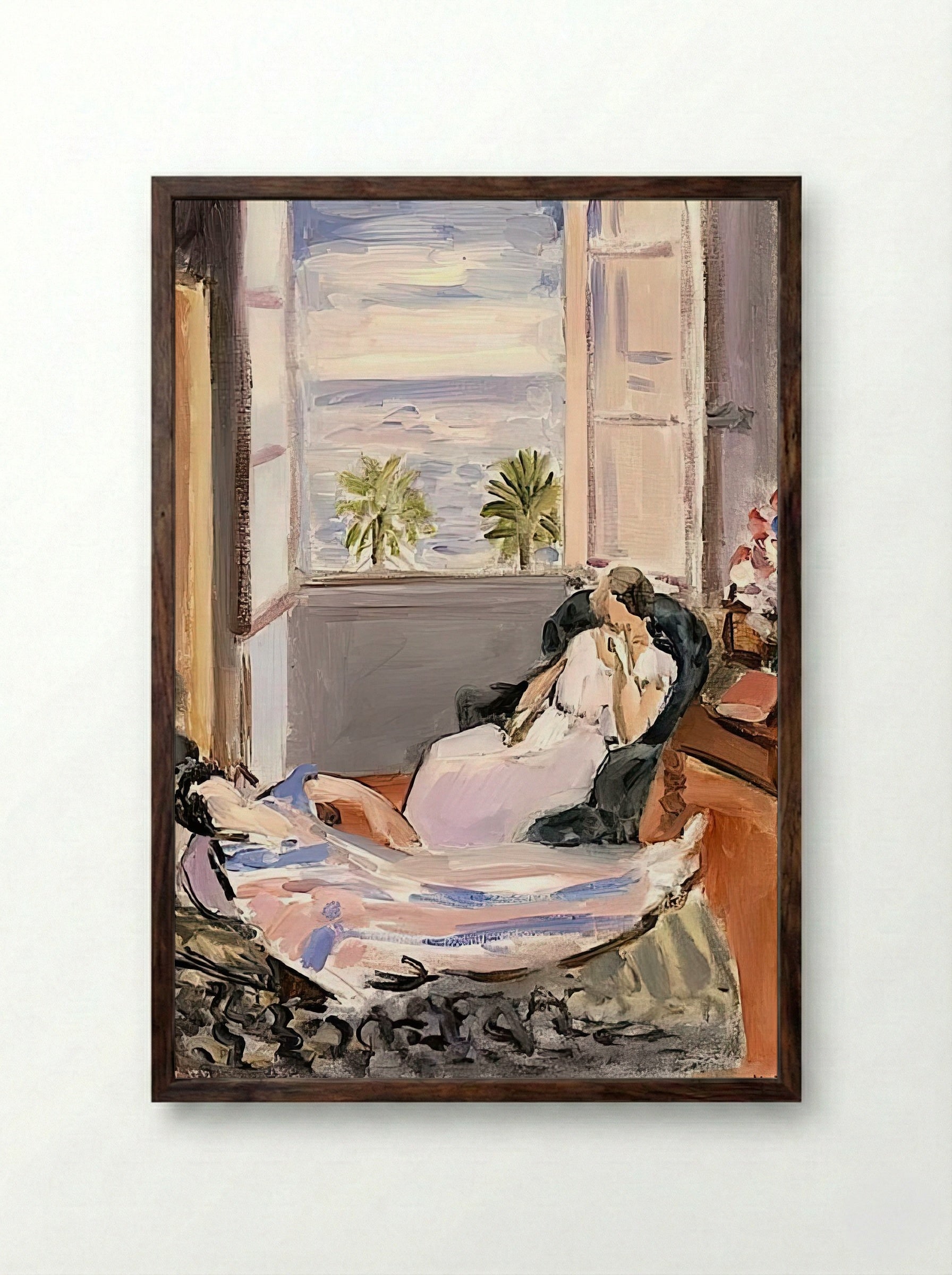Confidence by Henri Matisse – Fauvist Figurative Expression Print - Framed Print Dark Wood