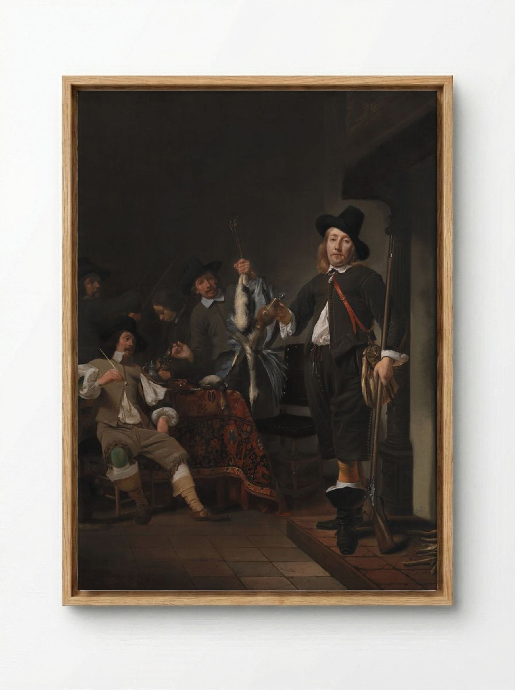 The Homecoming of a Fowling Party - Frans Hals - Framed Canvas Wood