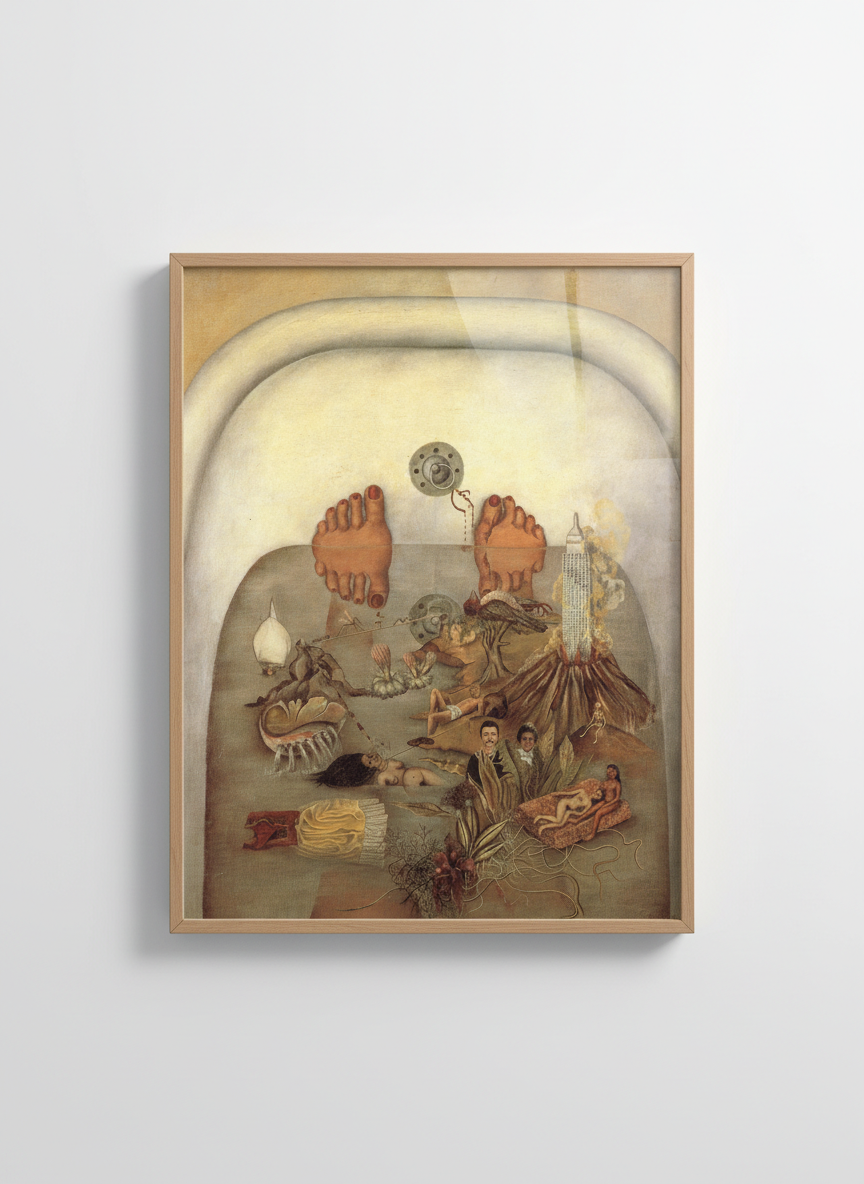 What the Water Gave Me - Frida Kahlo - Framed Print Wood