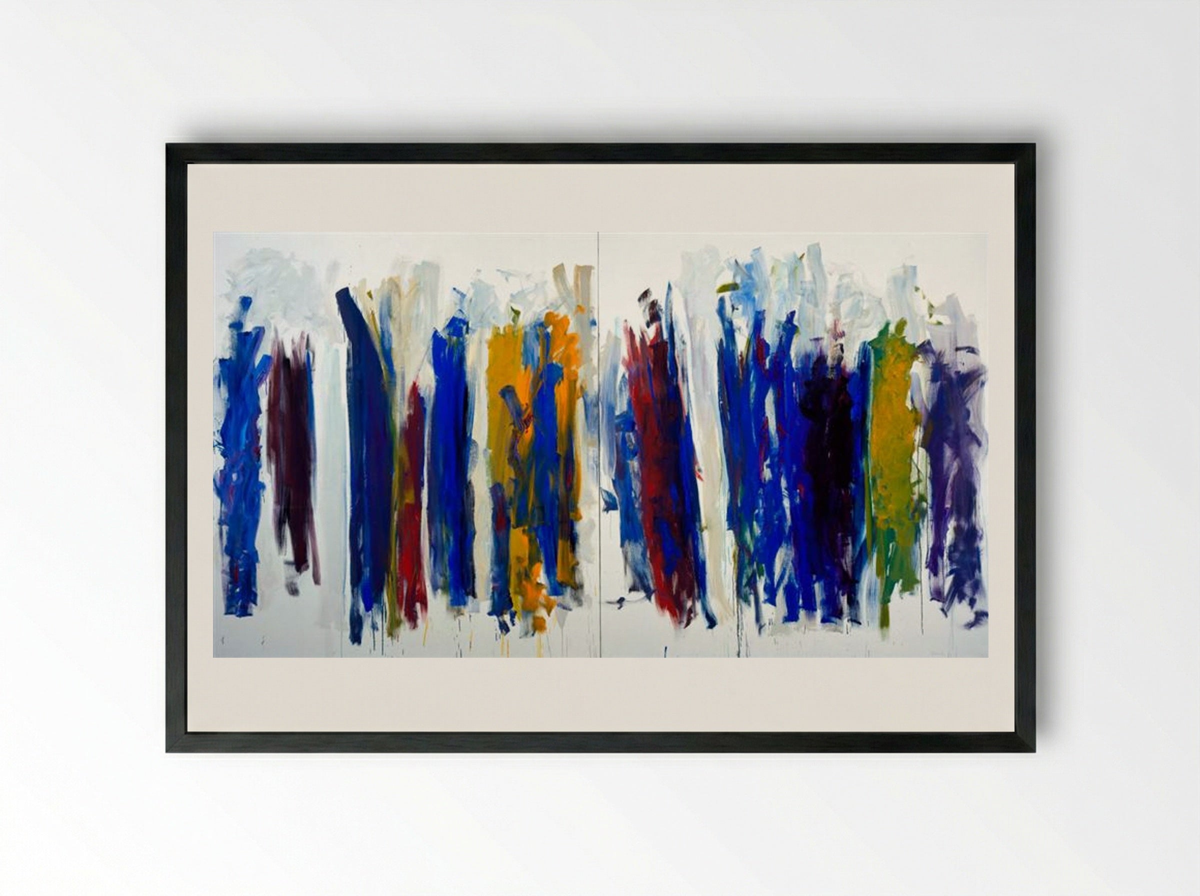 Trees - Joan Mitchell - Framed Print Black