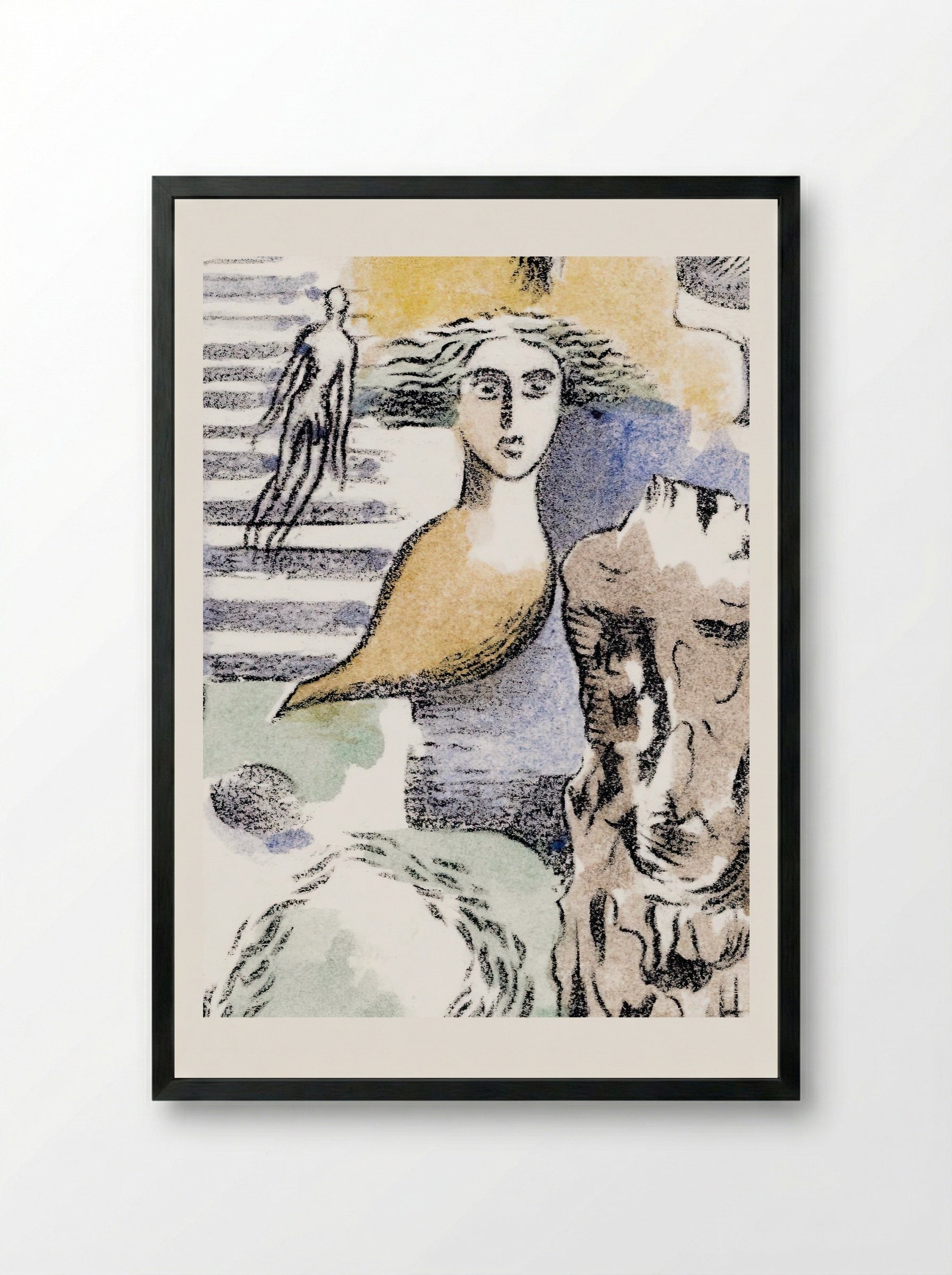 Design for Urne Buriall and Ghosts - Paul Nash - Framed Print Black
