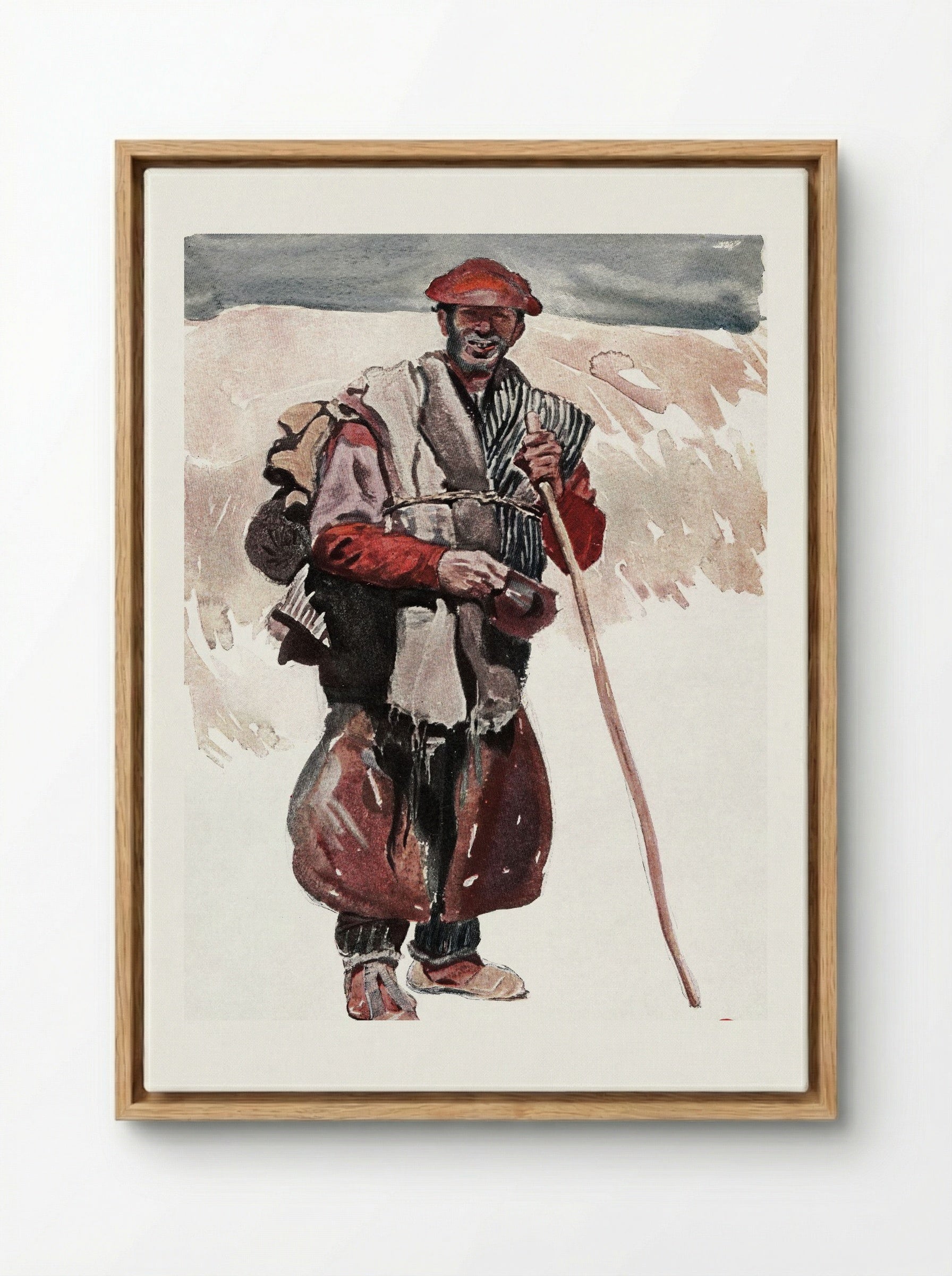 A Spanish Tramp - Edward Penfield - Framed Canvas Wood