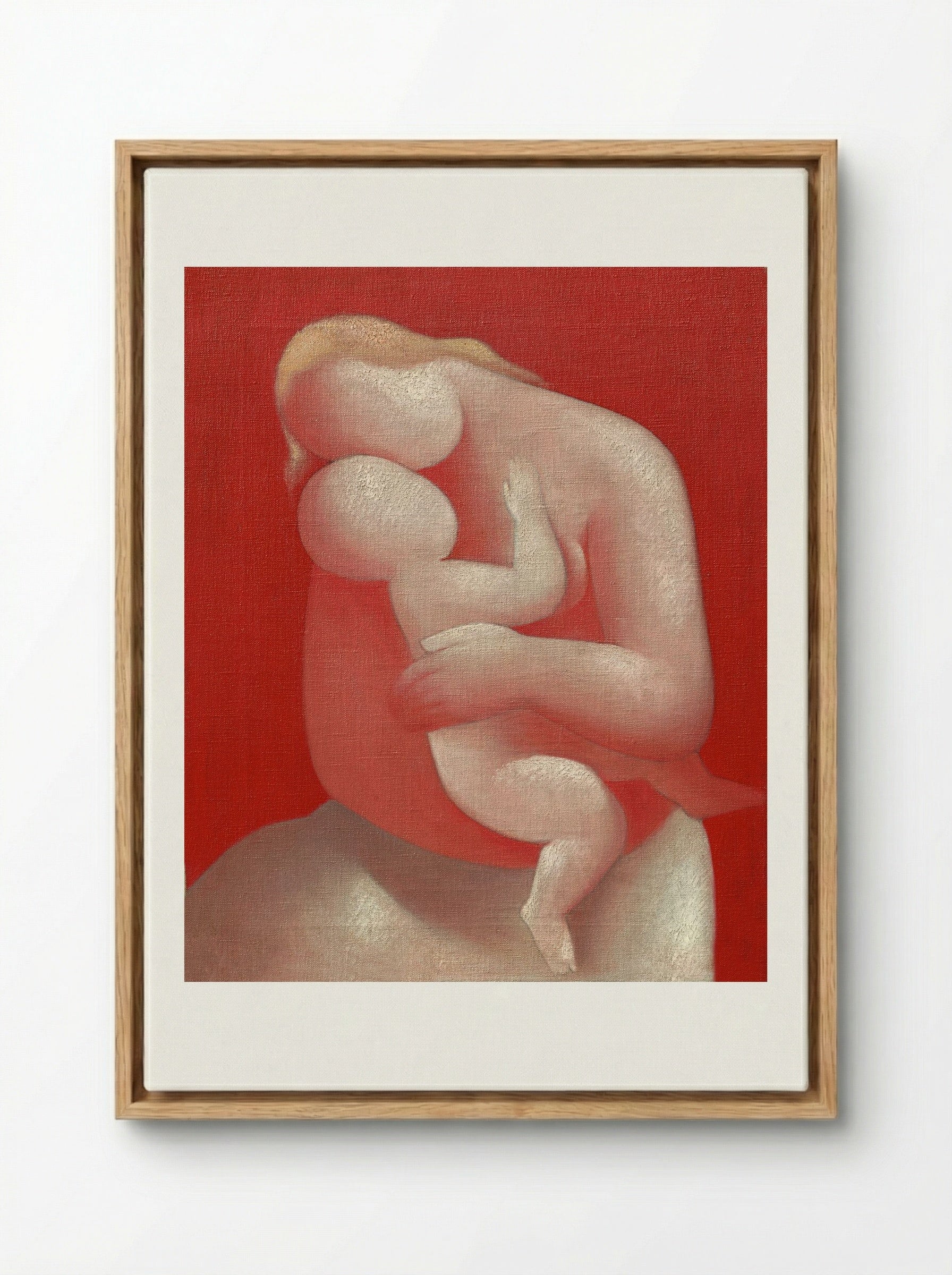 Mother (Pink Madonna) - Mikuláš Galanda - Framed Canvas Wood
