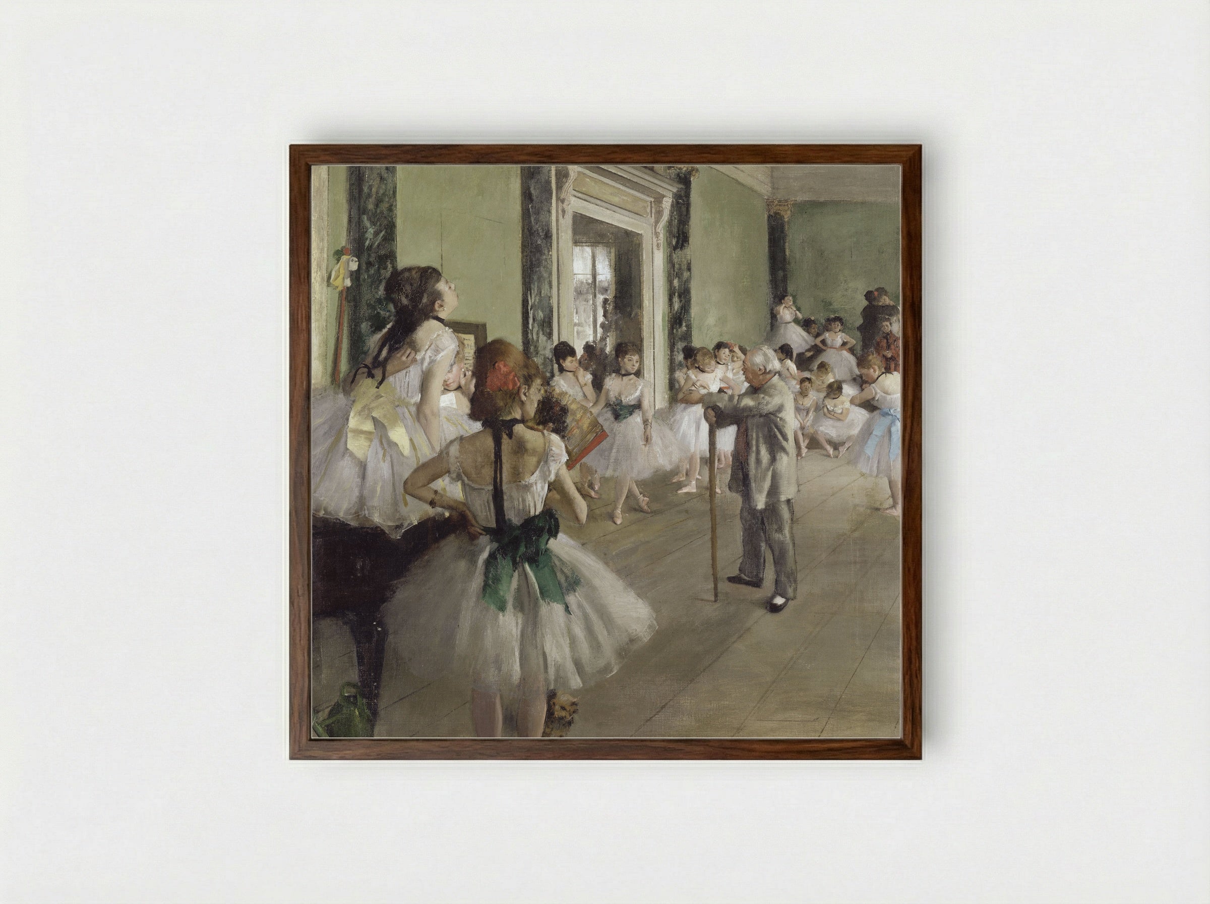 The Ballet Class - Edgar Degas - Framed Print Dark Wood