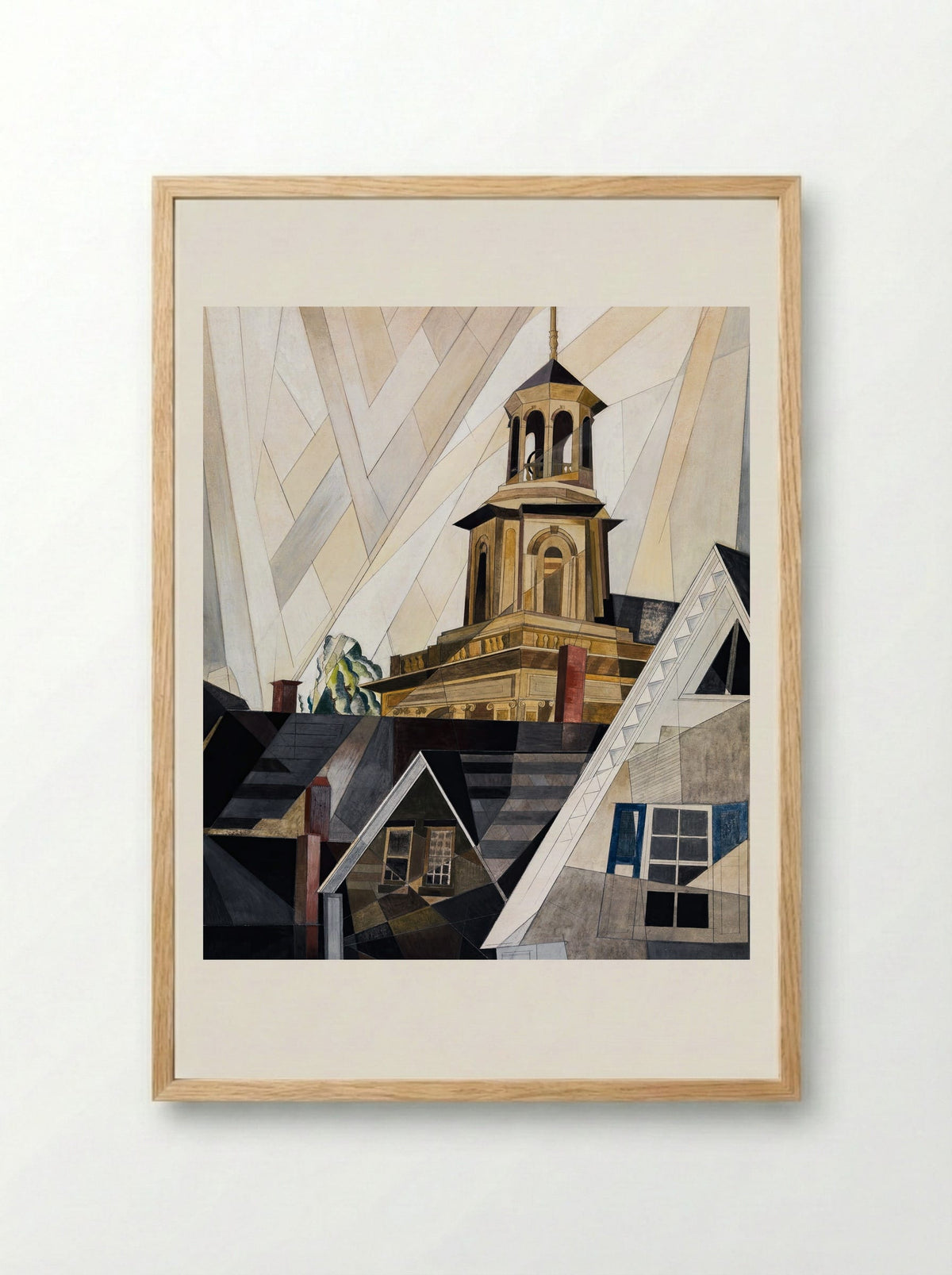 After Sir Christopher Wren (Church Tower) - Charles Demuth - Framed Print Wood