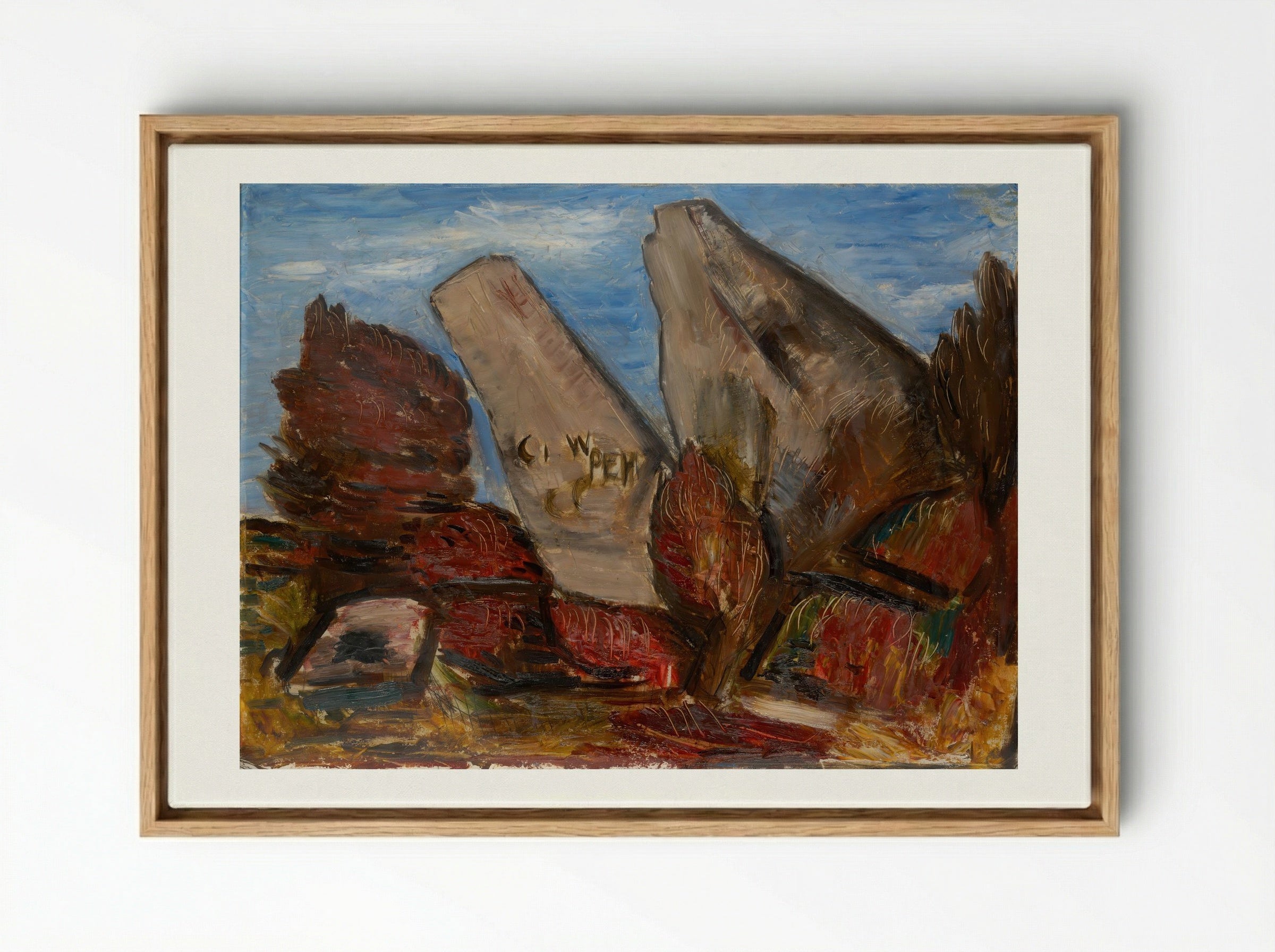 Whale's Jaw, Dogtown Common, Cape Ann, Massachusetts - Marsden Hartley - Framed Canvas Wood