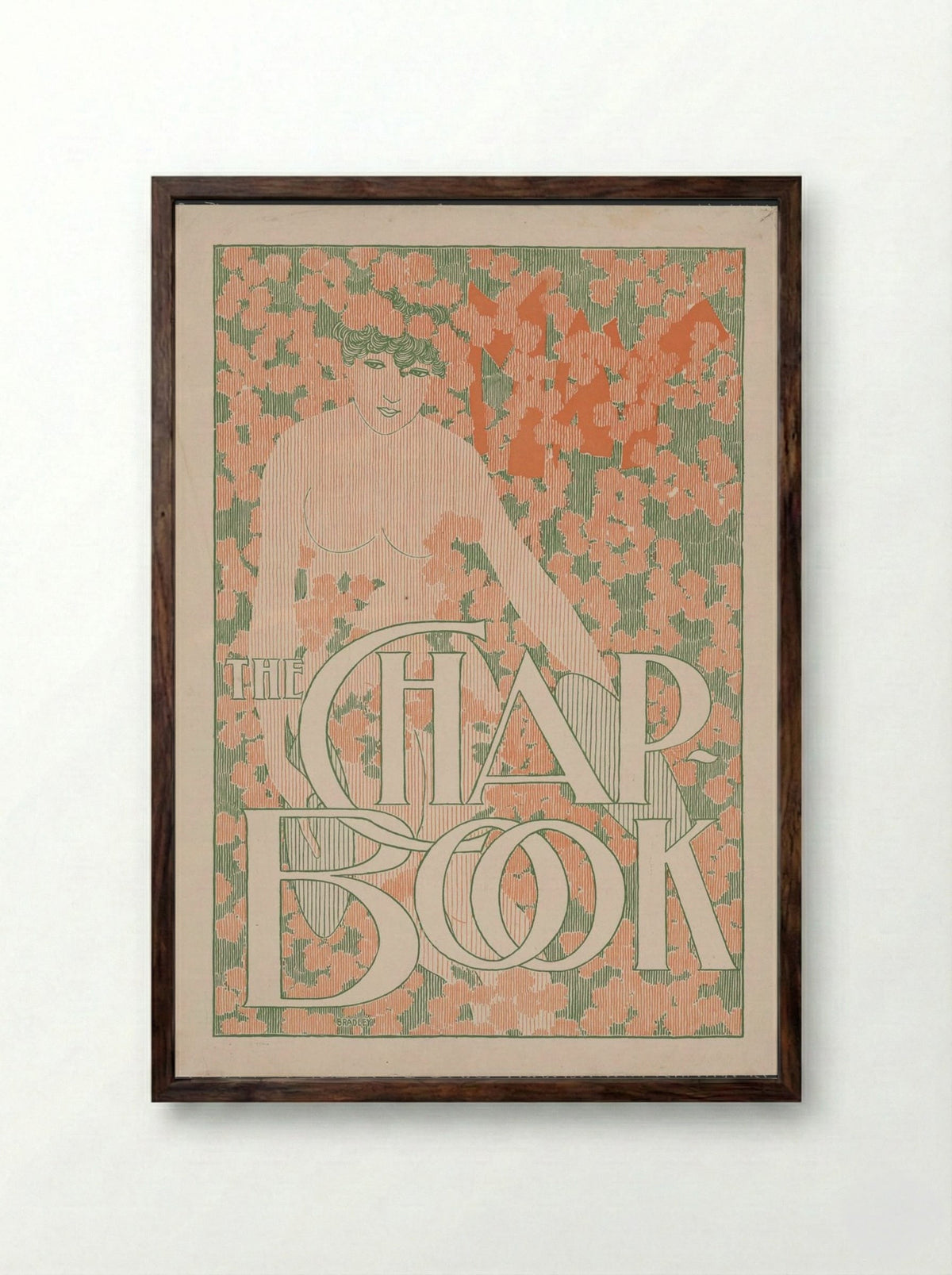 The Chap-Book No. 4, May - Will H. Bradley - Framed Print Dark Wood