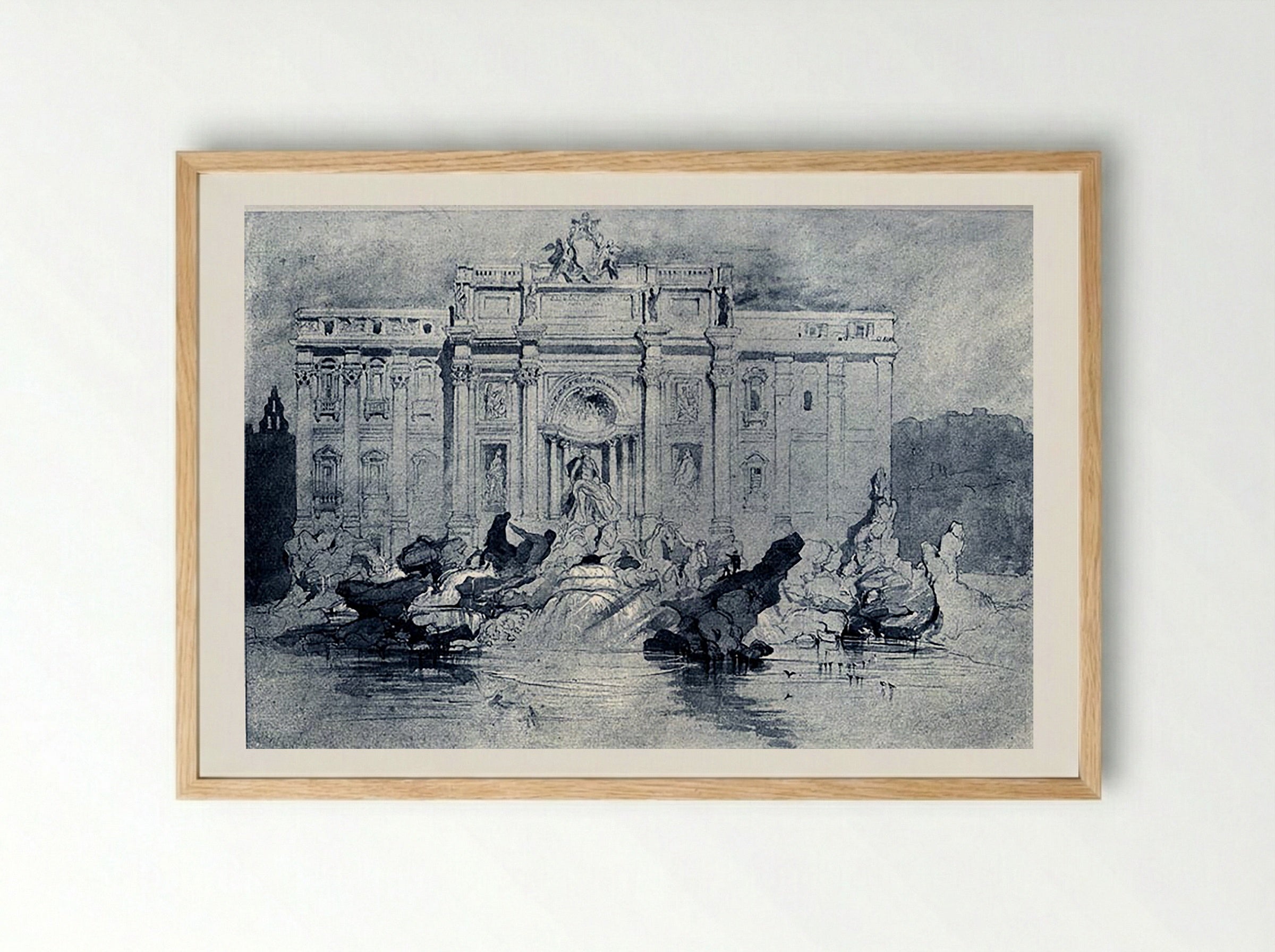The Fountains of Trevi - John Ruskin - Framed Print Wood