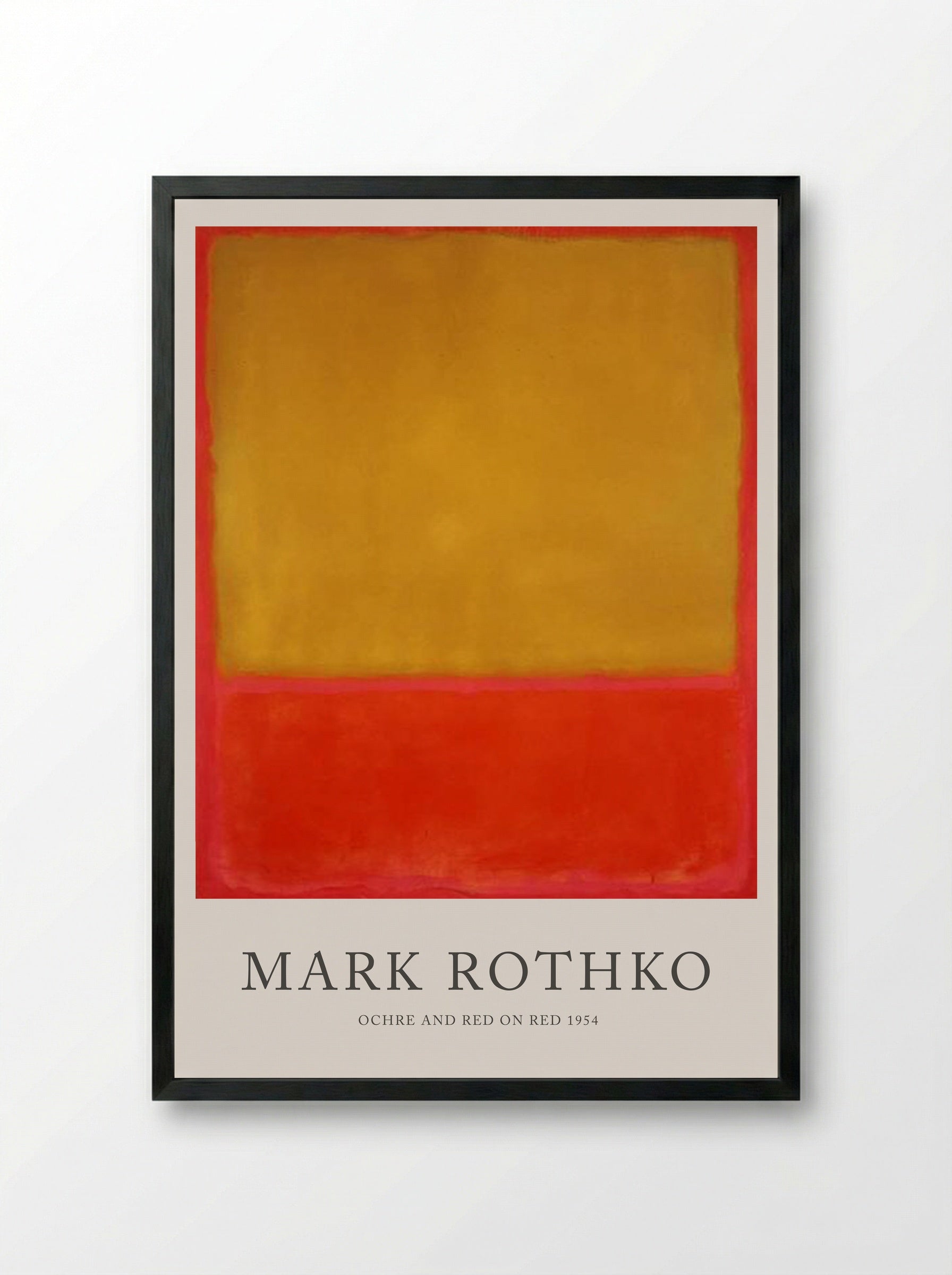 Ochre and Red on Red - Mark Rothko - Framed Print Black