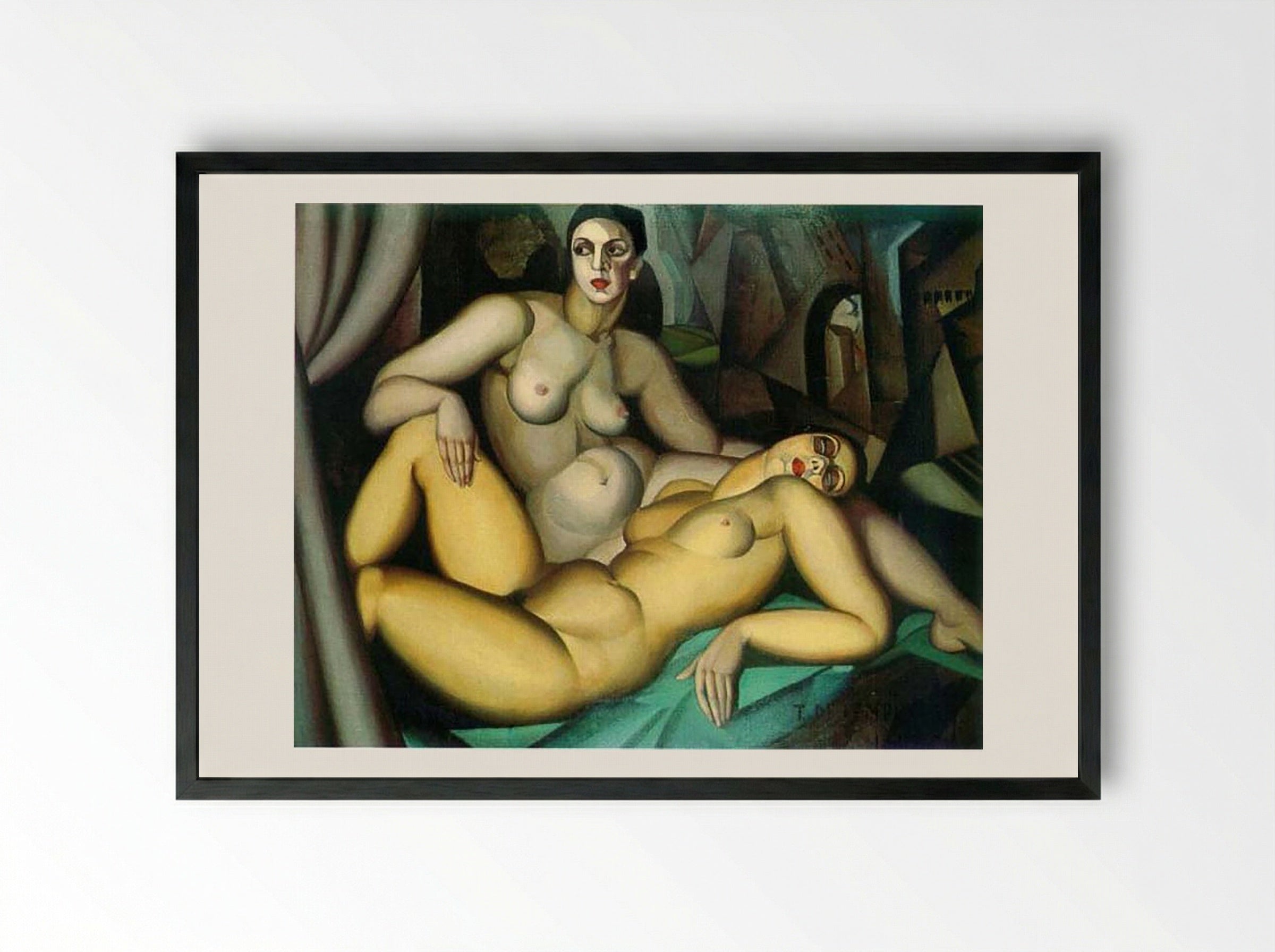 The Two Friends - Tamara de Lempicka - Framed Print Black