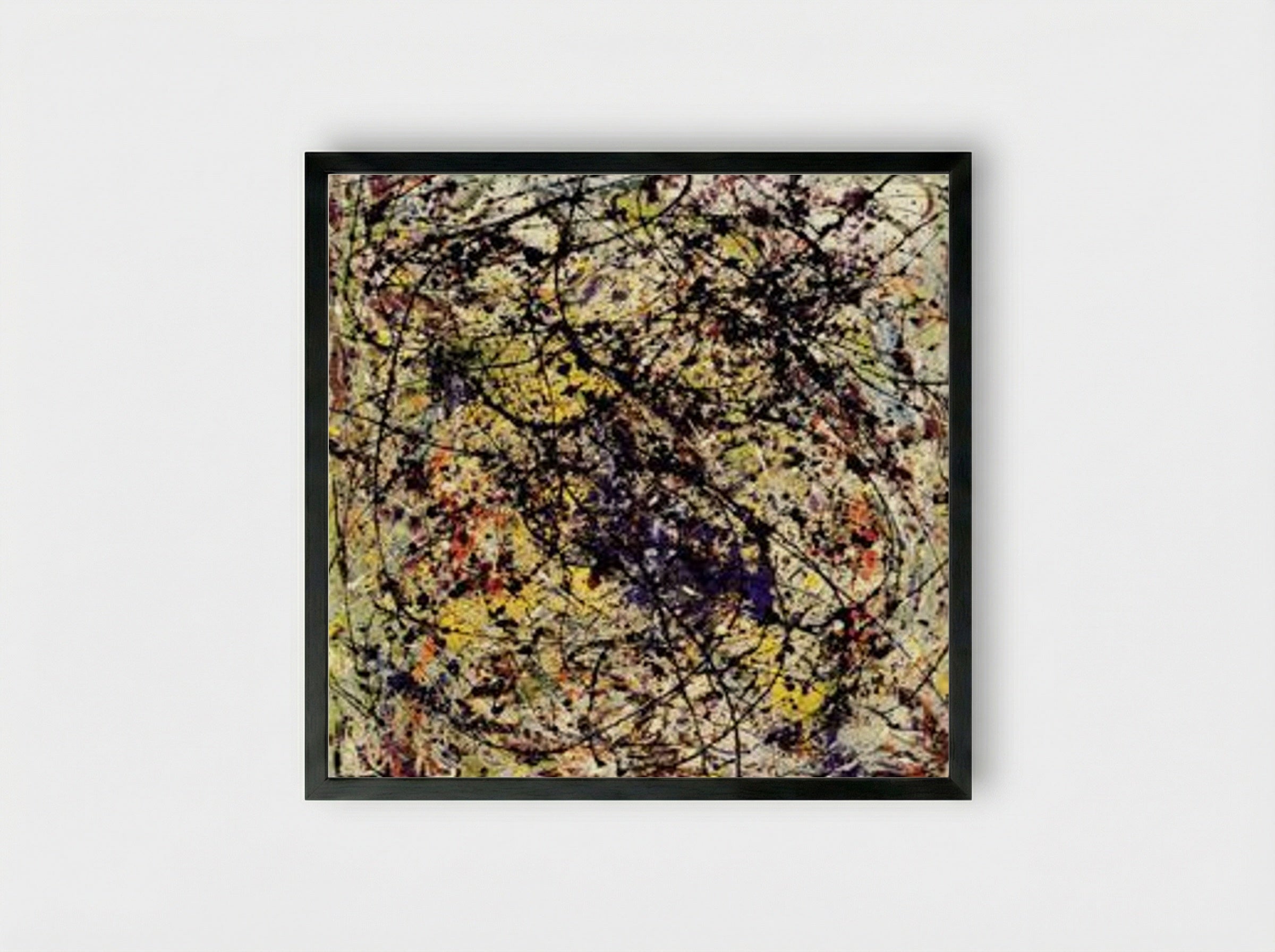 Reflection of the Big Dipper - Jackson Pollock - Framed Print Black