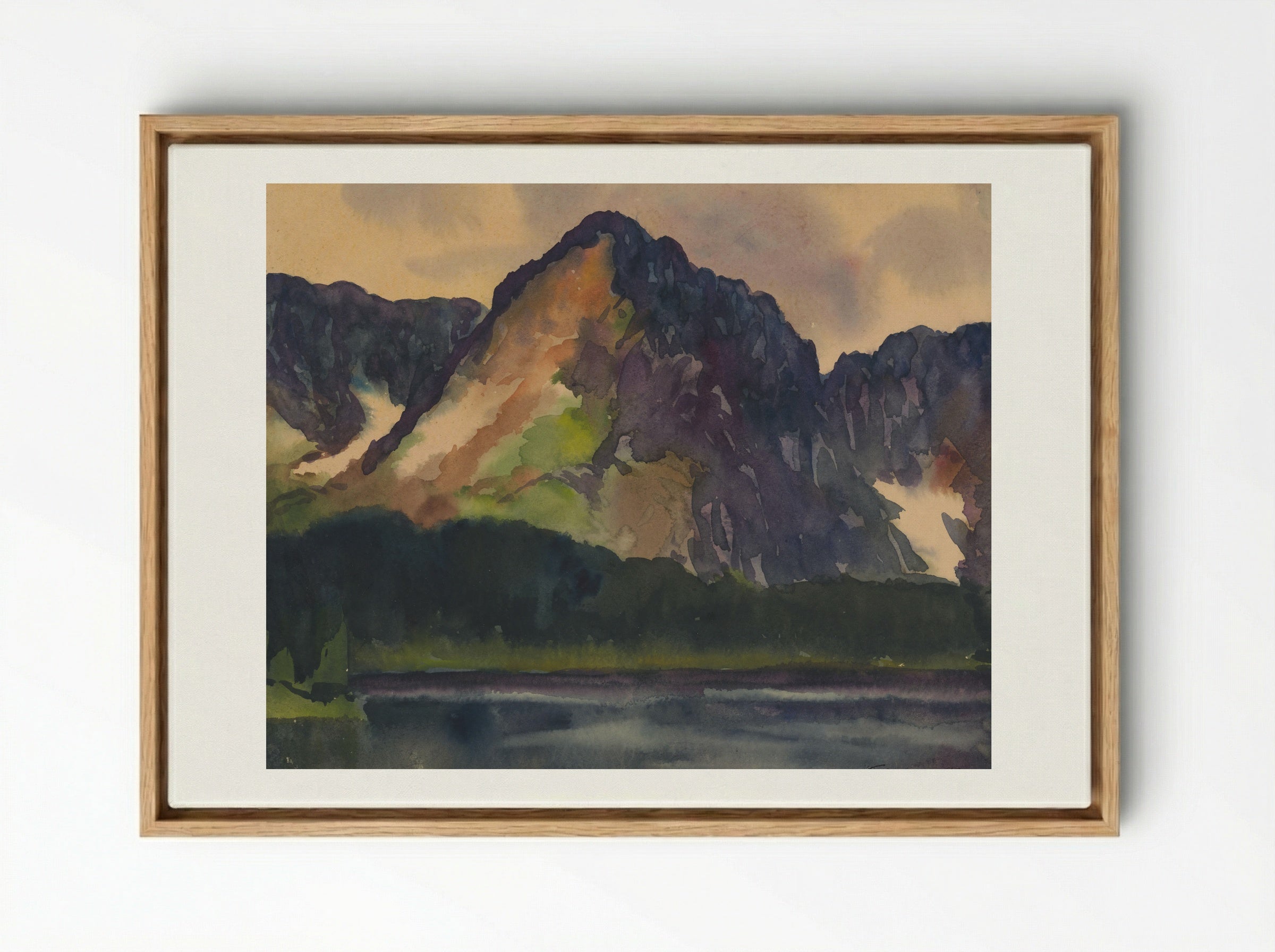 Rocky Hills Above River - Zolo Palugyay - Framed Canvas Wood