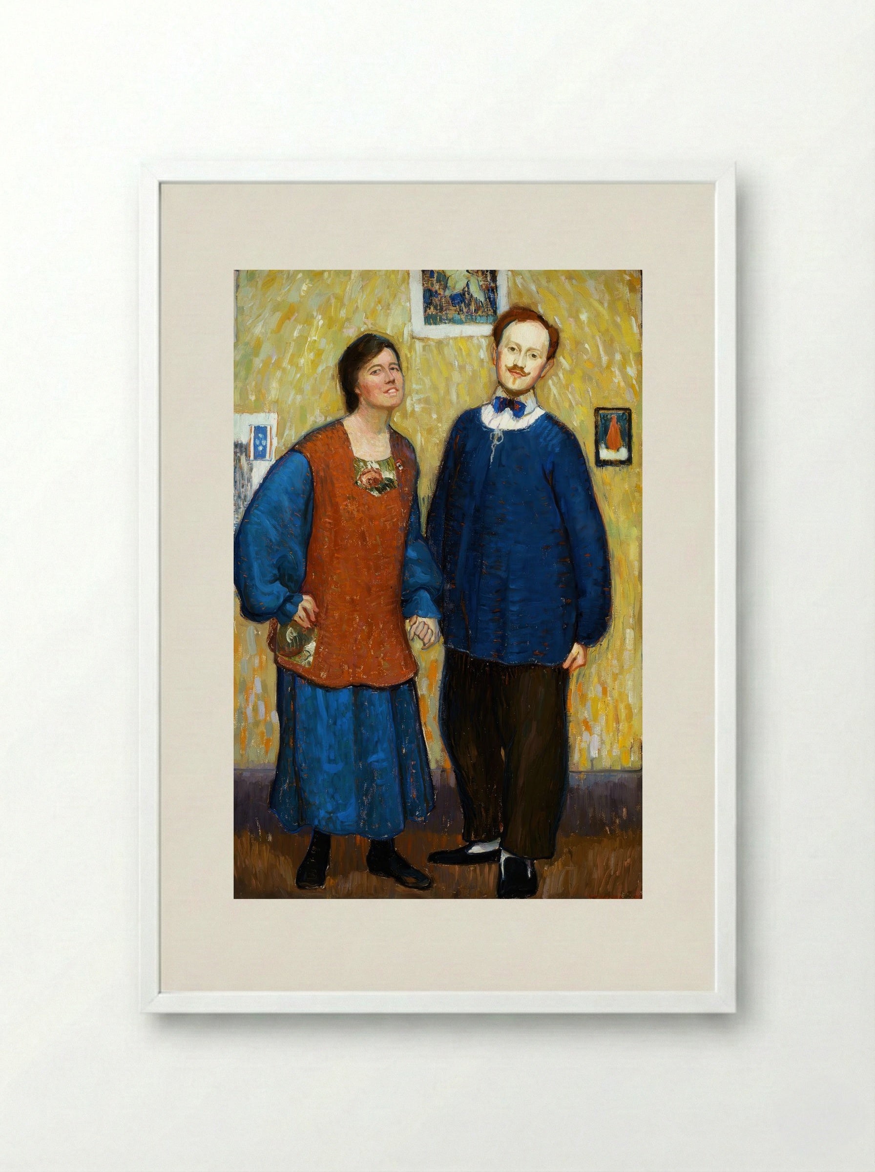 We Don't Know Where We're Going, But We're On The Way - Edouard Antonin Vysekal - Framed Print White