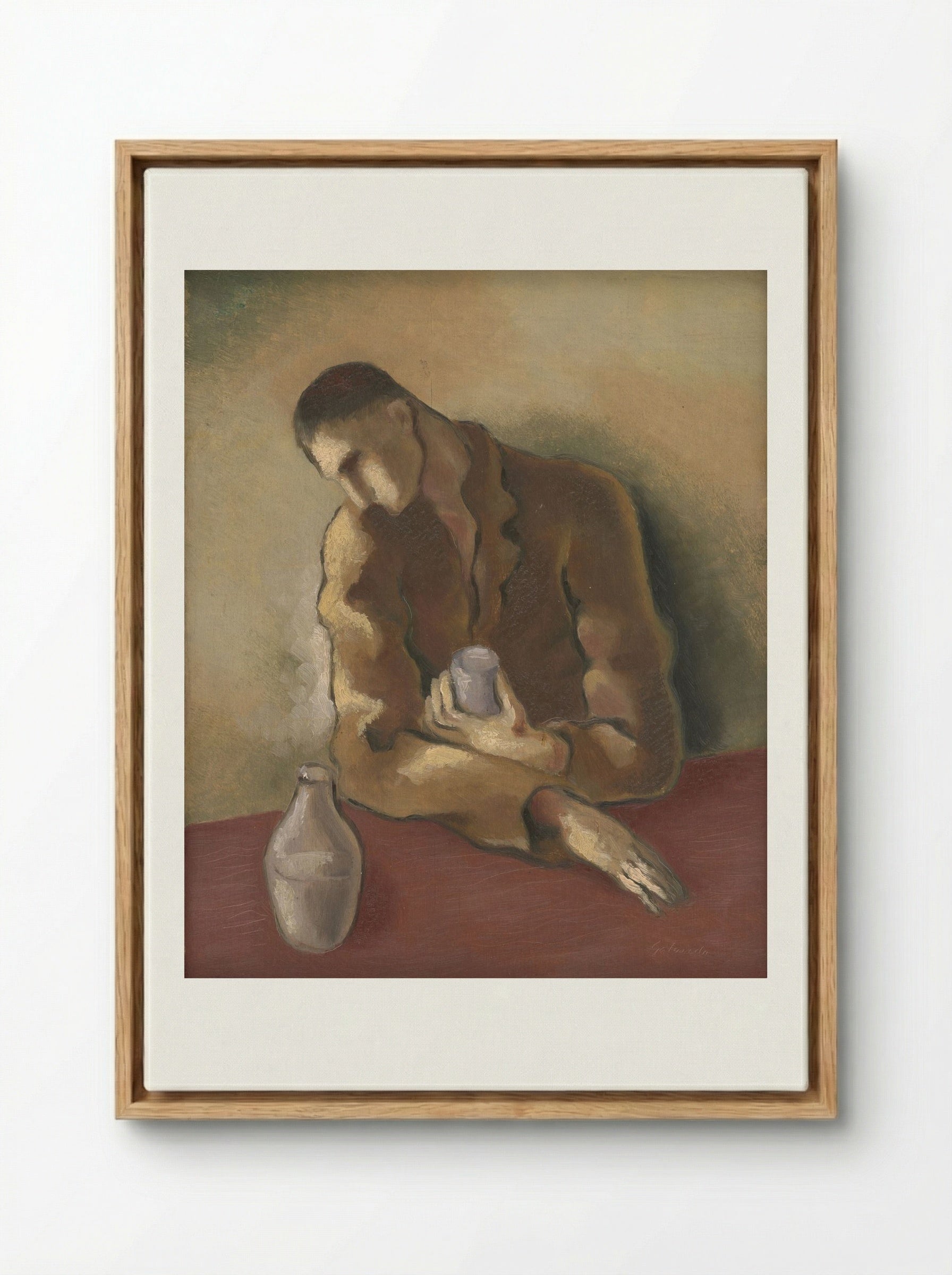 Drunkard - Mikuláš Galanda - Framed Canvas Wood