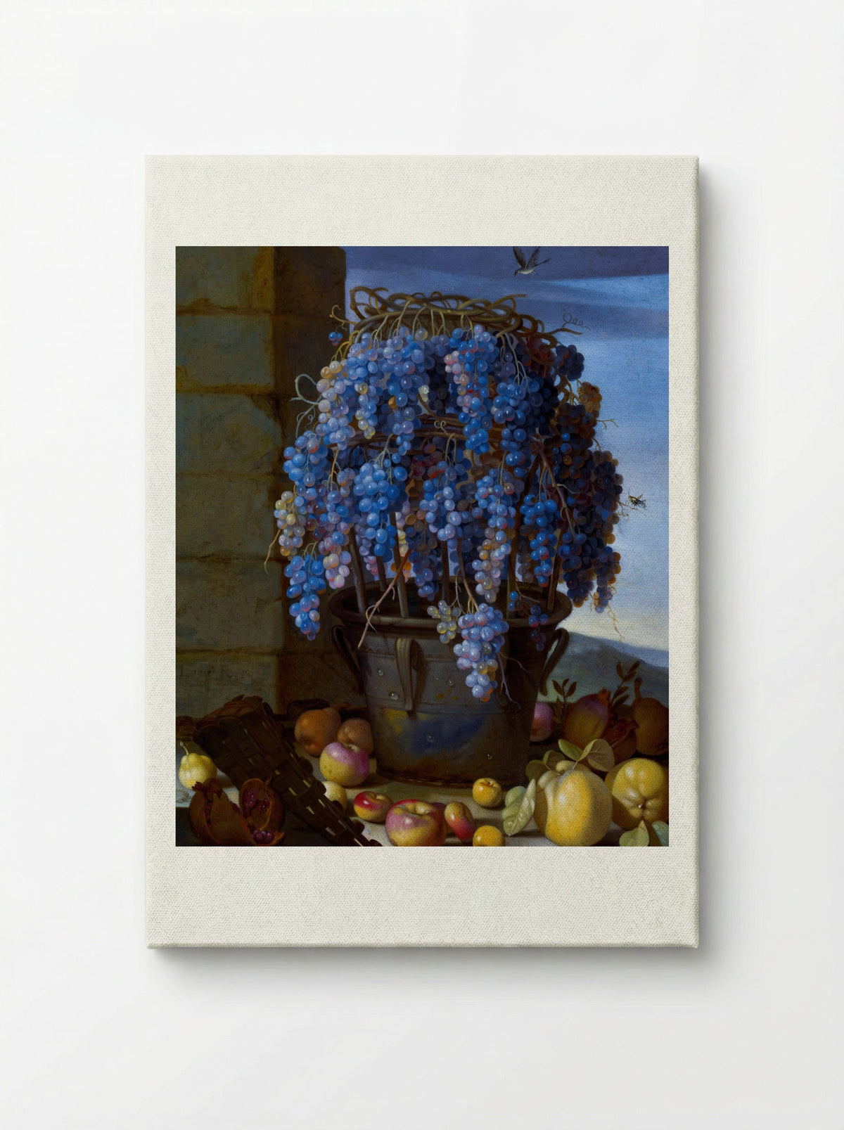 Still Life with Grapes and Other Fruit - Luca Forte - Canvas