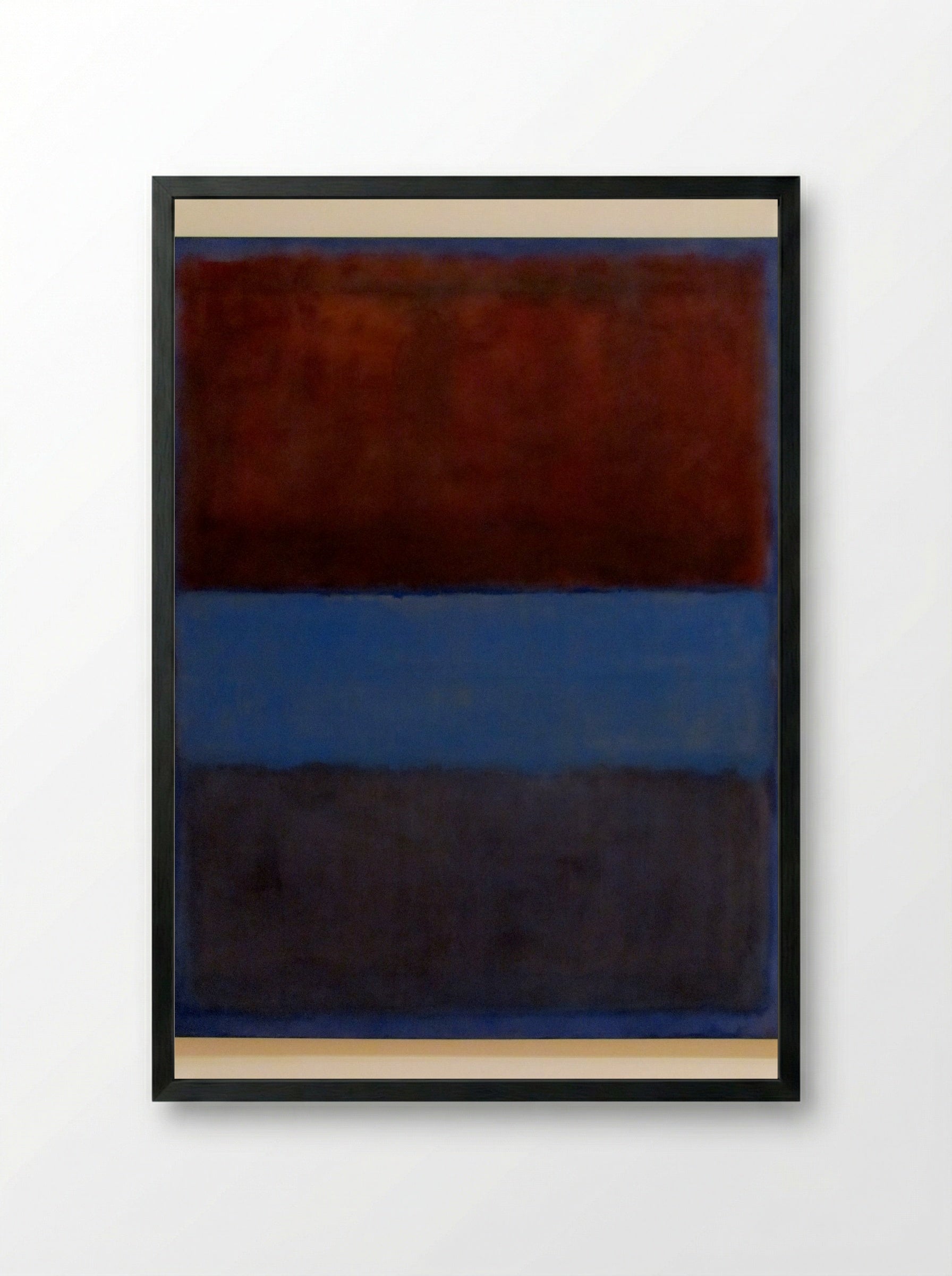 No. 61 (Rust and Blue) - Mark Rothko - Framed Print Black