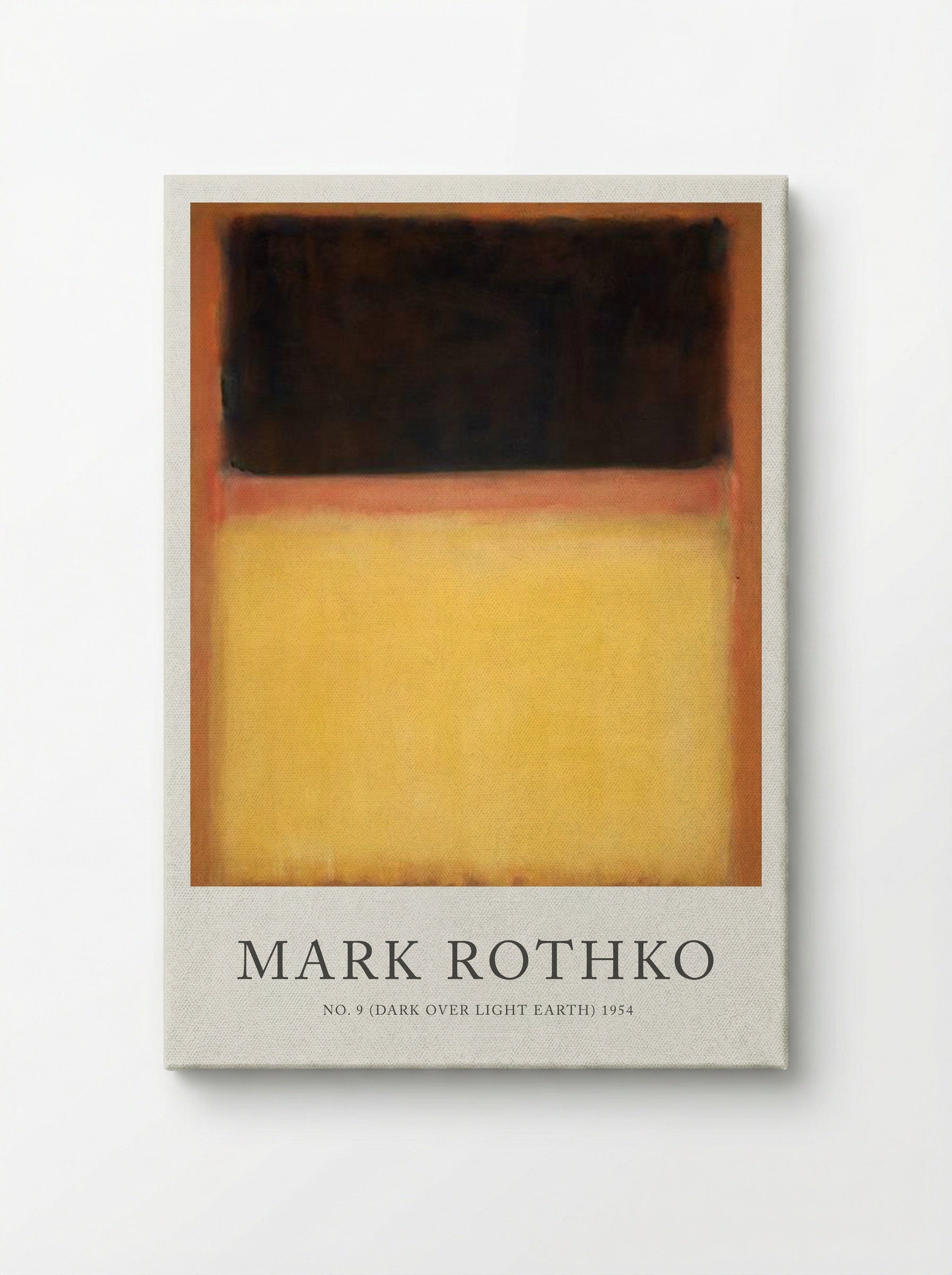 No. 9 (Dark Over Light Earth) - Mark Rothko - Canvas
