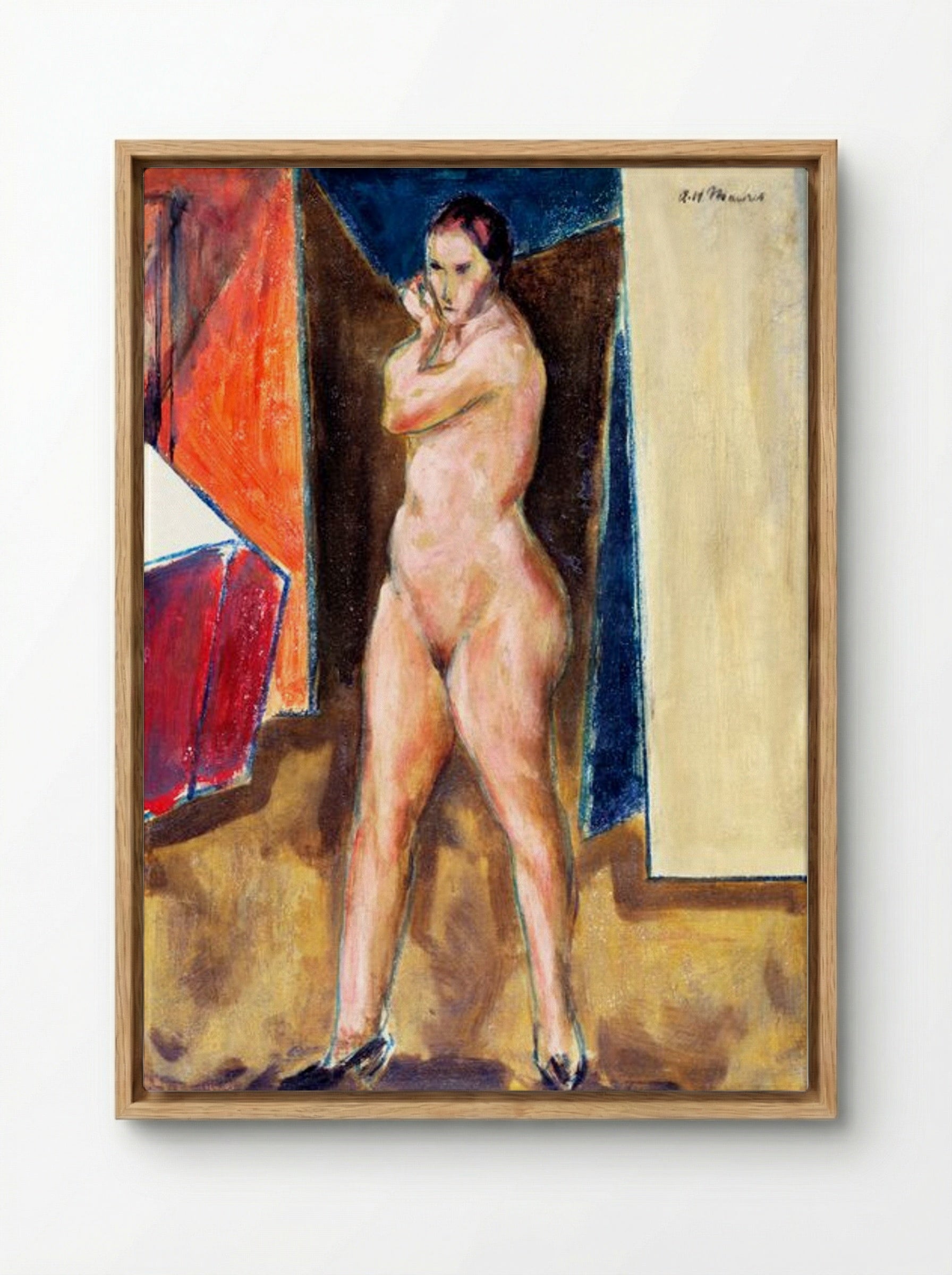 Nude (Standing Figure) - Alfred Henry Maurer - Framed Canvas Wood