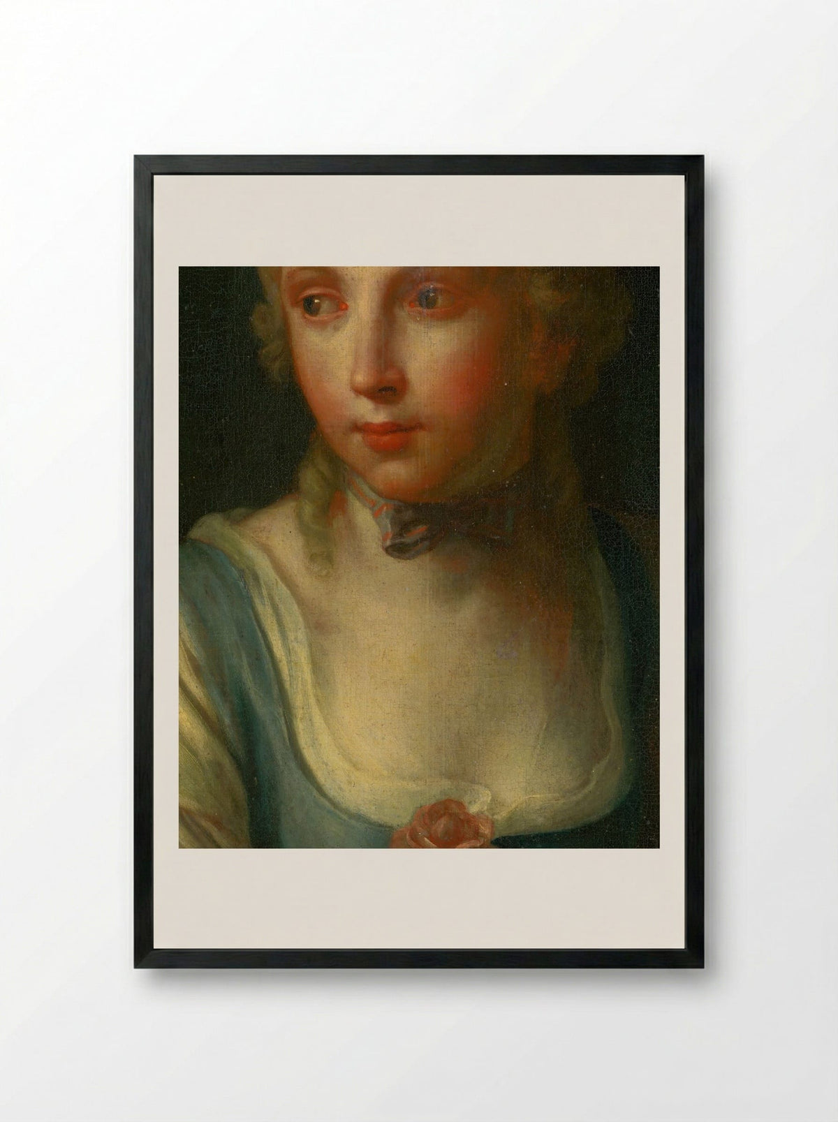 Portrait of a Girl - Berthe Morisot - Framed Print Black