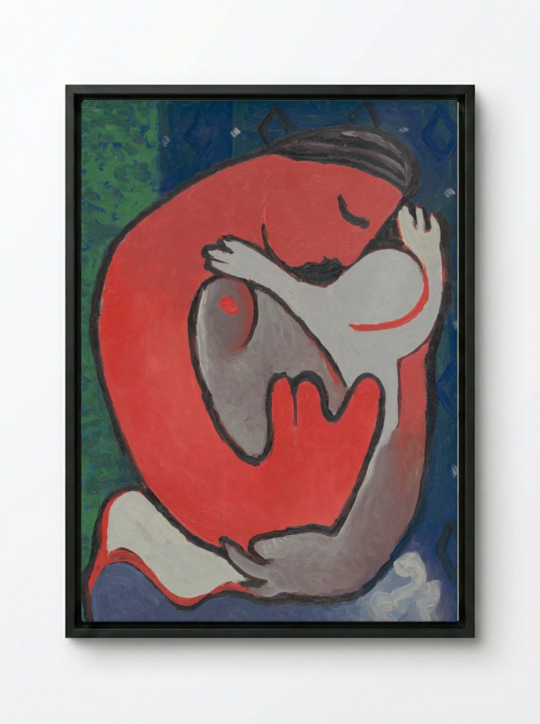 Mother's Embrace - Mikuláš Galanda - Framed Canvas Black