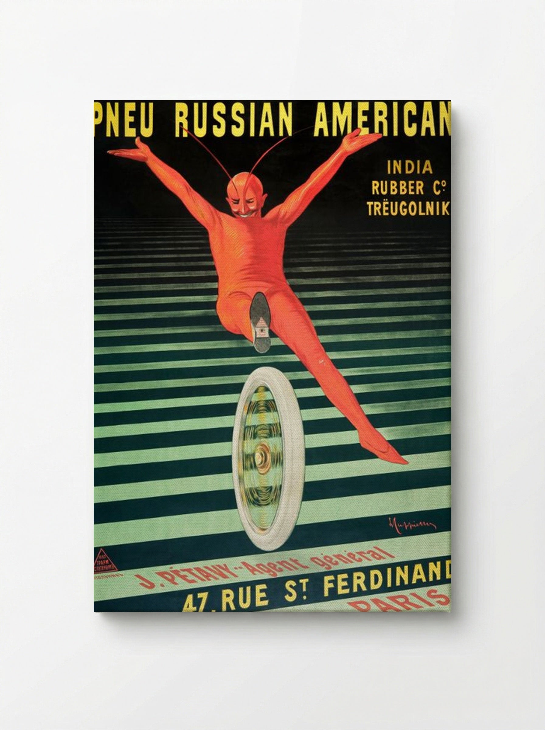 Pneu Russian American - India Rubber Co. Trëugolnik - Leonetto Cappiello - Canvas